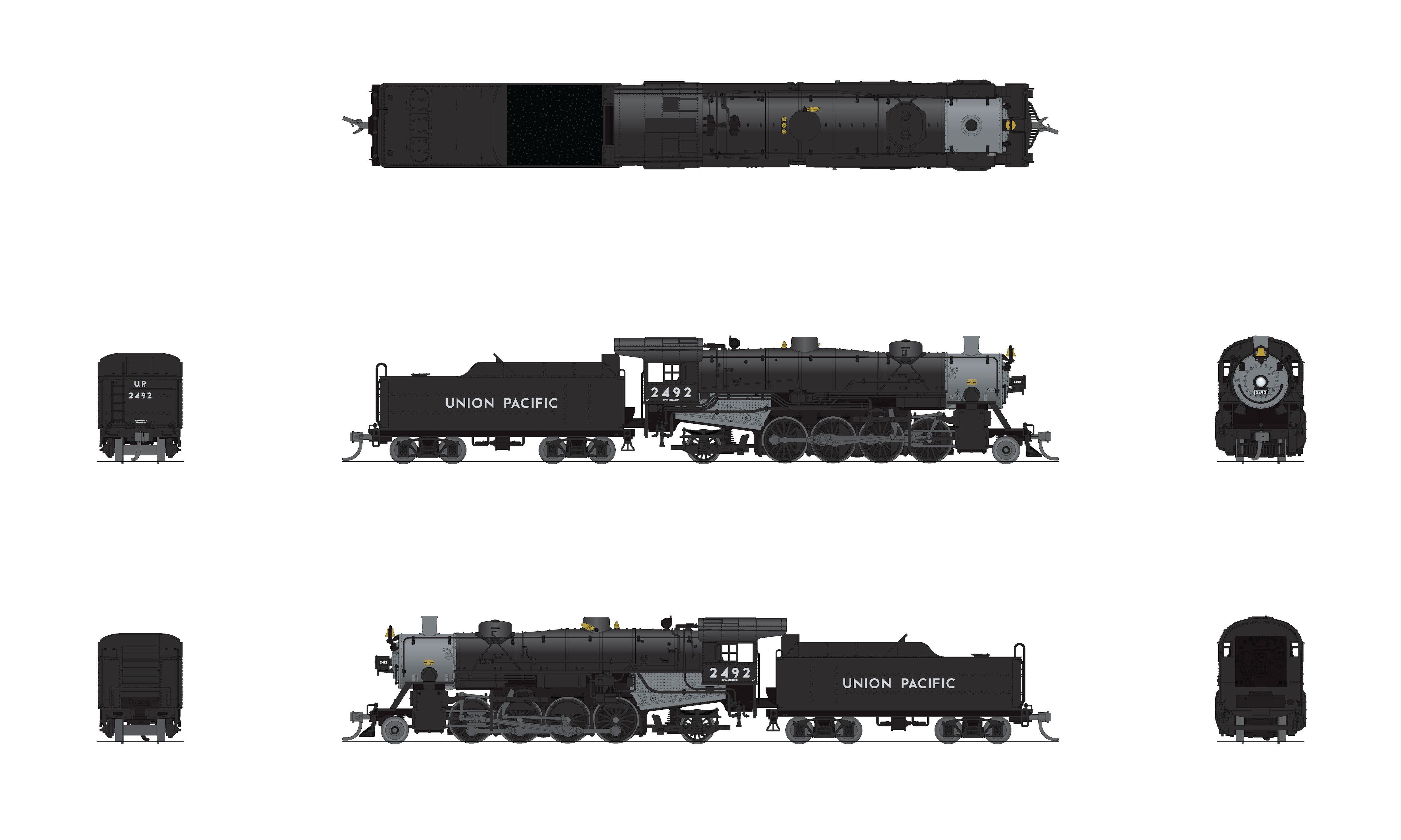 REFURBISHED R7864 USRA Light Mikado, UP 2497, Paragon4 Sound/DC/DCC, N