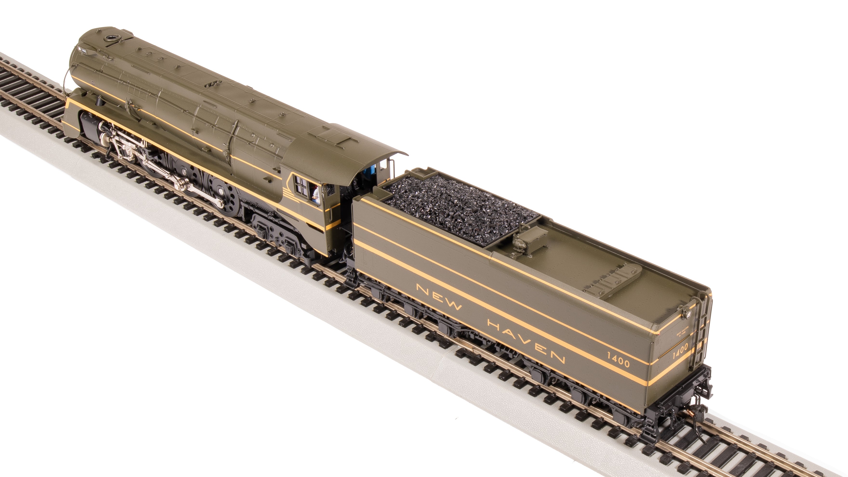 7876 New Haven I-5, #1400, Green Fantasy Scheme, Paragon4 Sound/DC/DCC, Smoke, HO