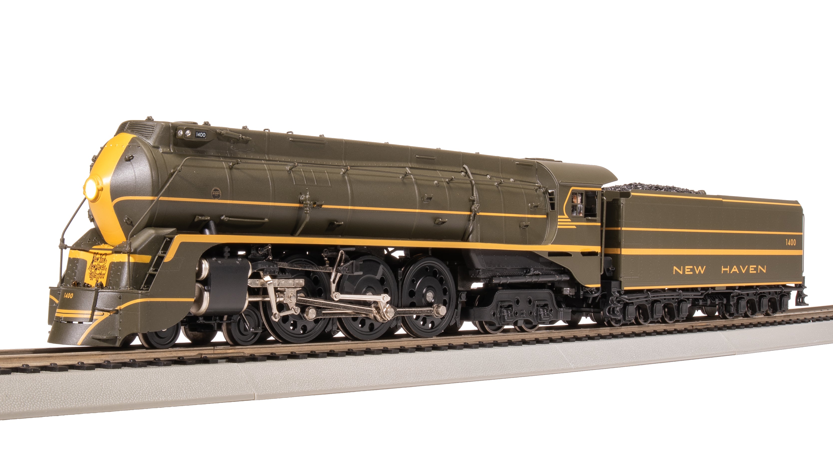 7876 New Haven I-5, #1400, Green Fantasy Scheme, Paragon4 Sound/DC/DCC, Smoke, HO