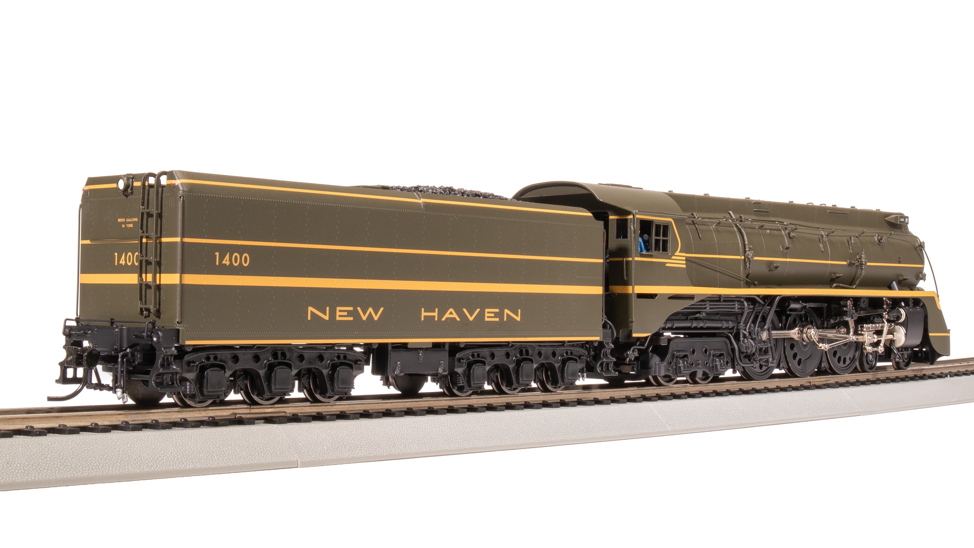 7876 New Haven I-5, #1400, Green Fantasy Scheme, Paragon4 Sound/DC/DCC, Smoke, HO