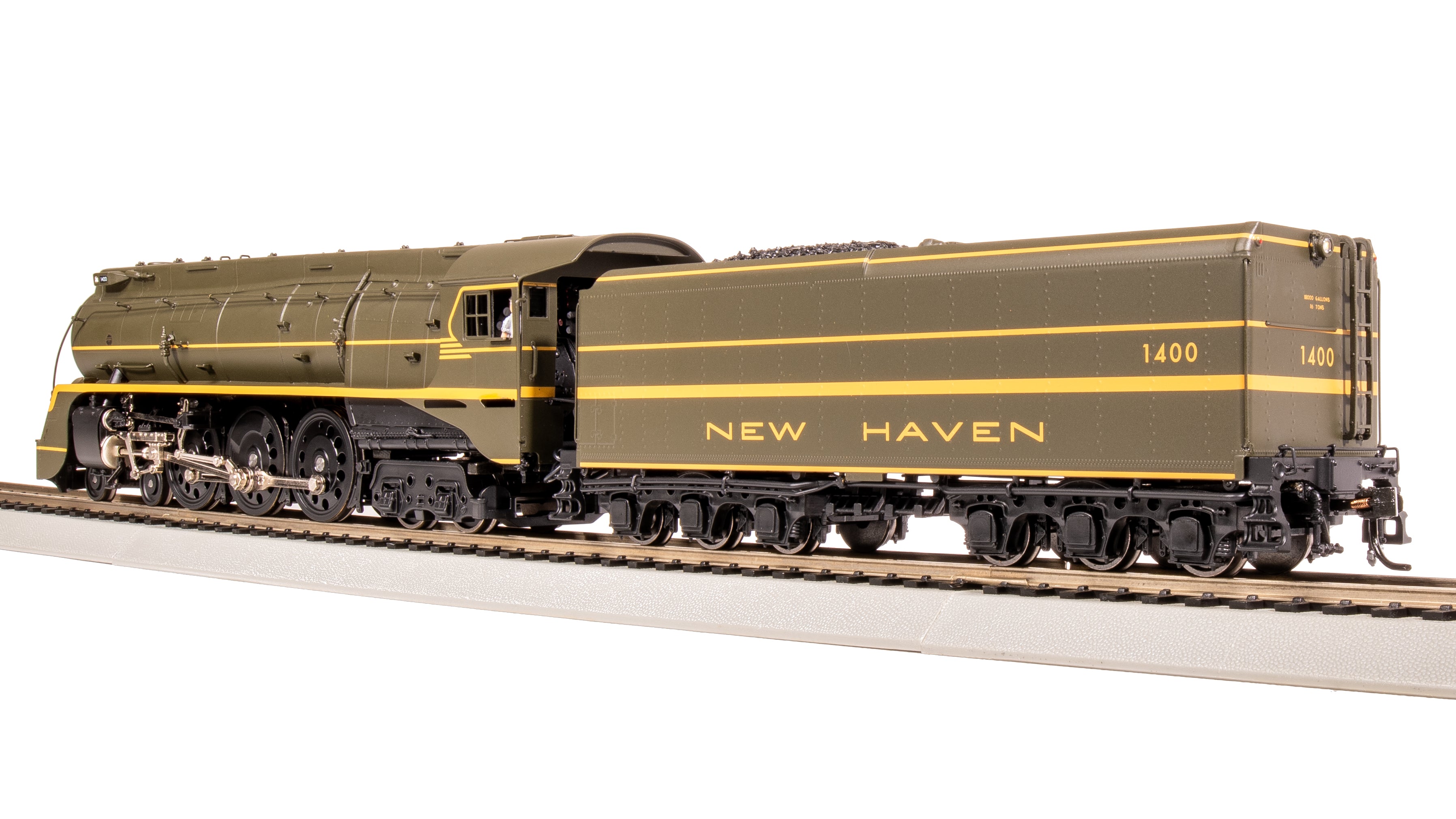 7876 New Haven I-5, #1400, Green Fantasy Scheme, Paragon4 Sound/DC/DCC, Smoke, HO