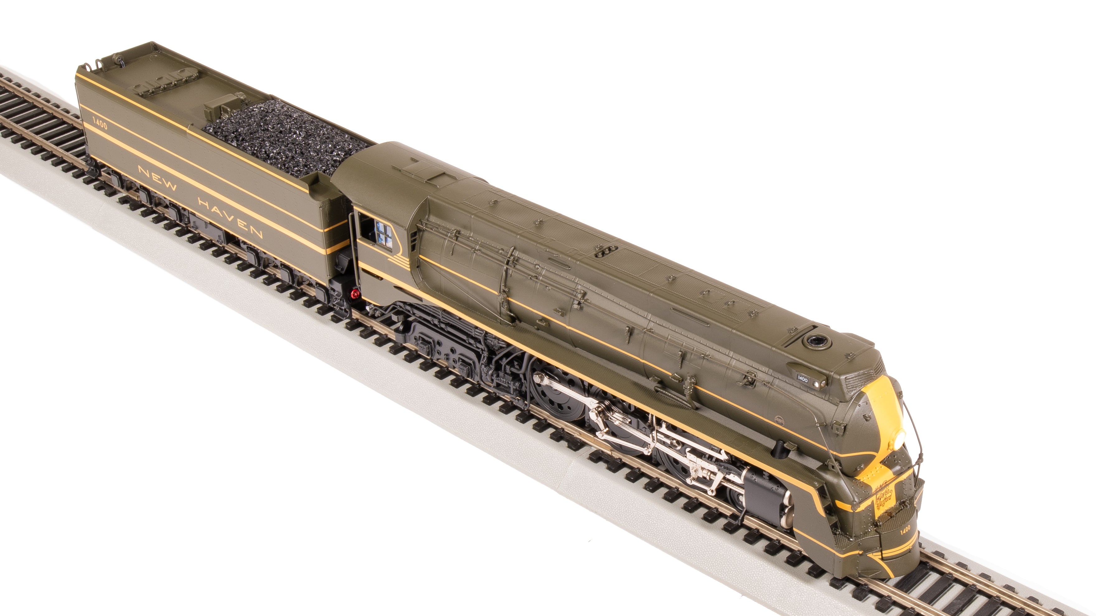 7876 New Haven I-5, #1400, Green Fantasy Scheme, Paragon4 Sound/DC/DCC, Smoke, HO