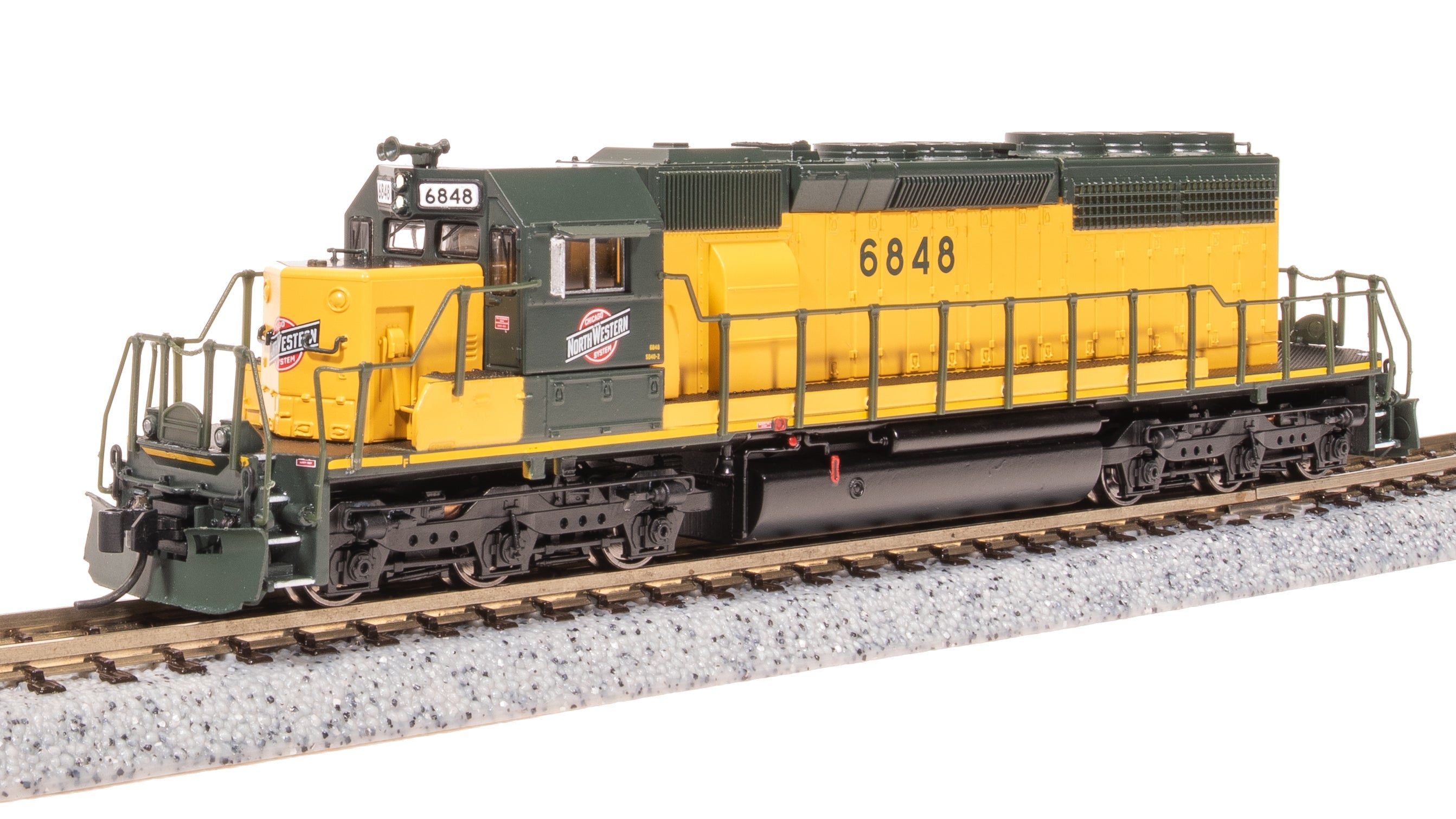 7955 EMD SD40-2, CNW 6848, Green & Traditional Yellow, Paragon4 Sound/DC/DCC, N