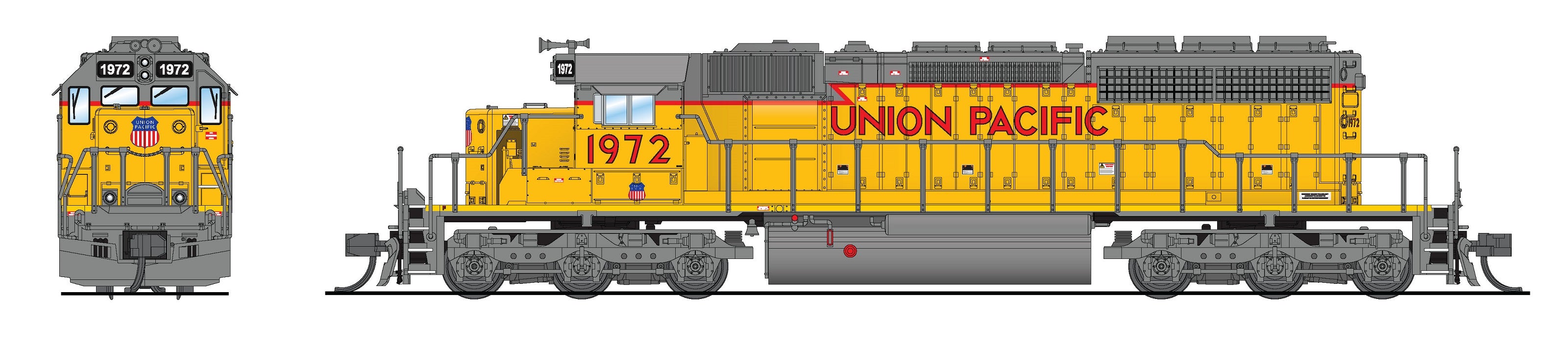 7967 EMD SD40-2, UP 1972, 2010's Appearance, Paragon4 Sound/DC/DCC, N