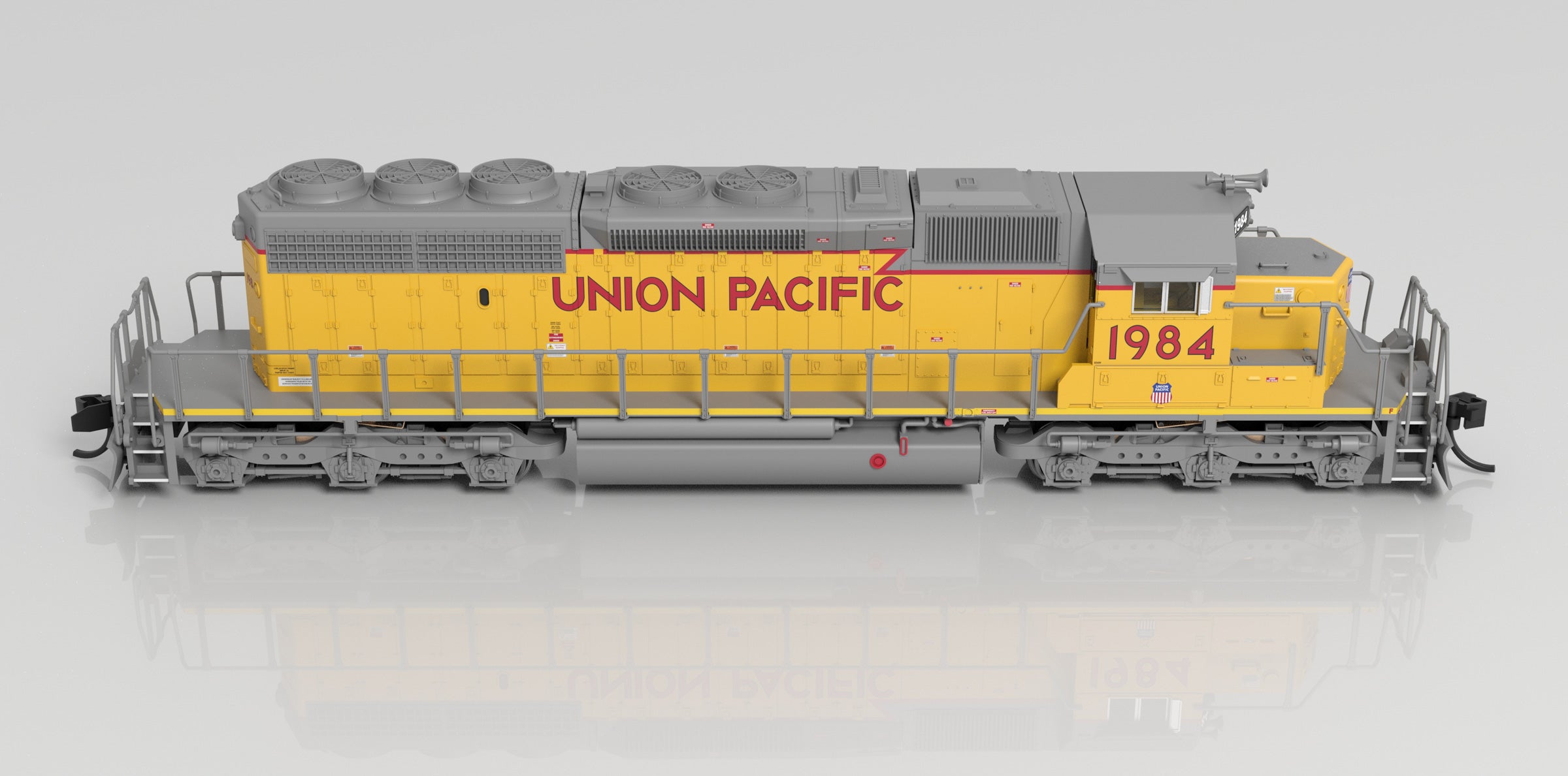 Athearn HO Scale Union Pacific SD38/SD40 Handrail Set – Gray With White Ends (1:87 Scale, C-10 Mint)