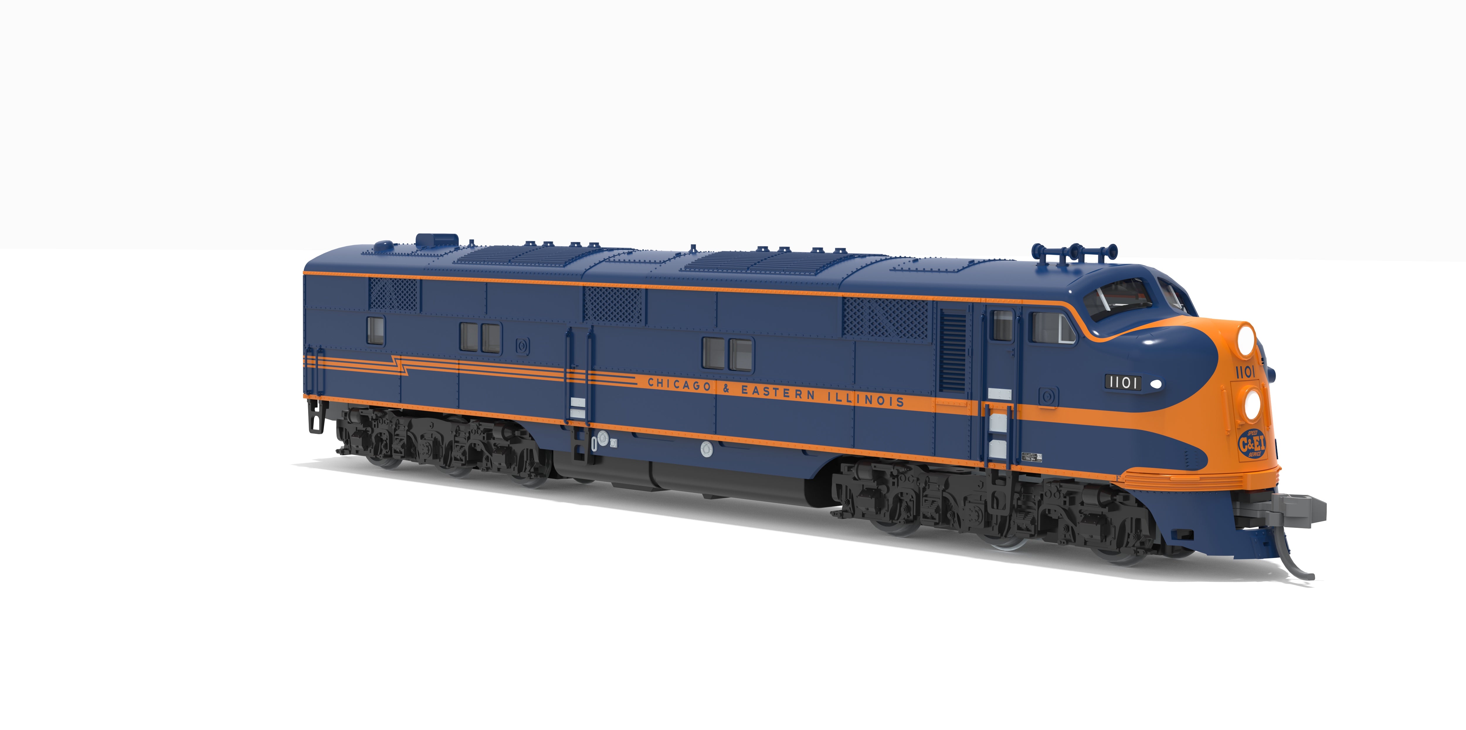 10251 EMD E7A, C&EI 1101, Blue & Orange, Paragon4 Sound/DC/DCC, N (Pioneer Trains Exclusive)
