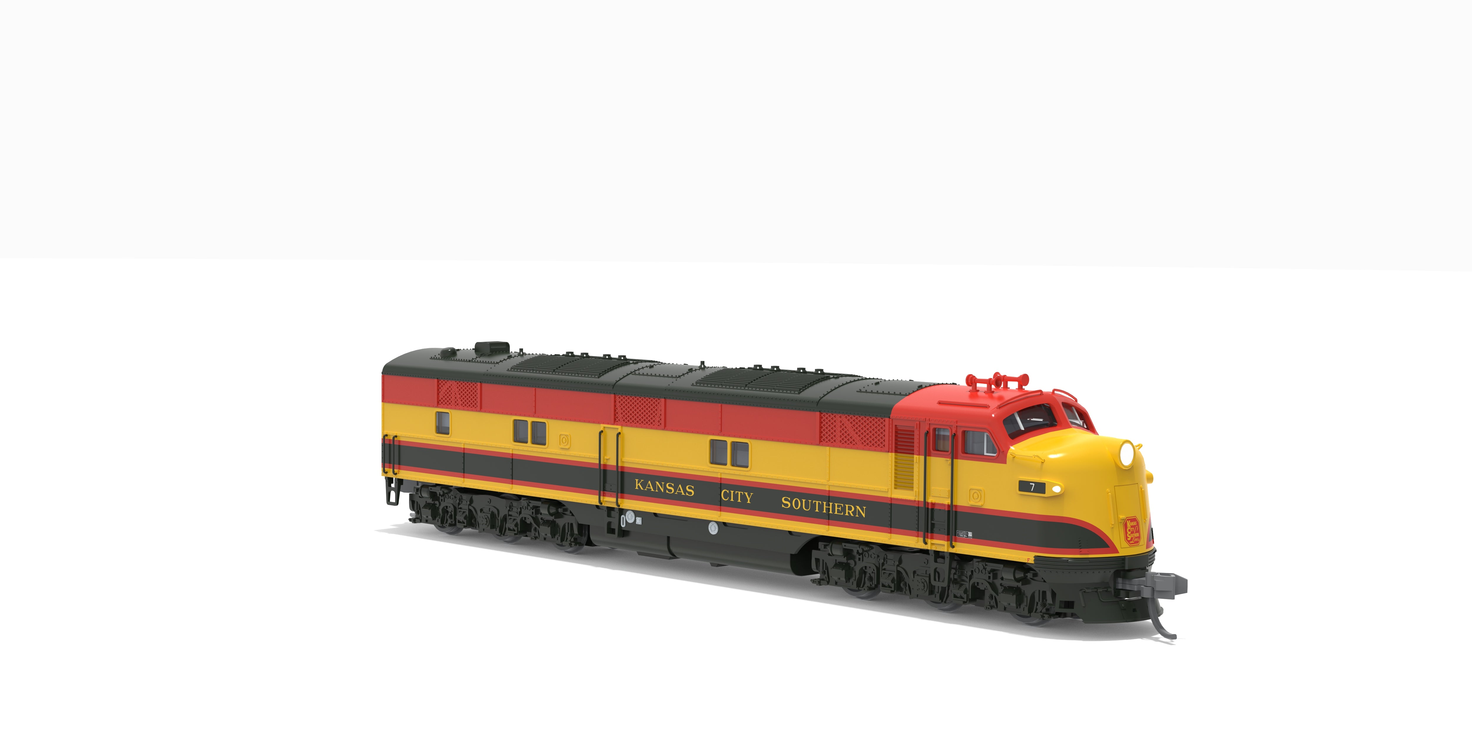 10268 EMD E7A, KCS #7, Southern Belle Scheme, No-Sound / DCC-Ready, N (Midwest Model Railroad Exclusive)