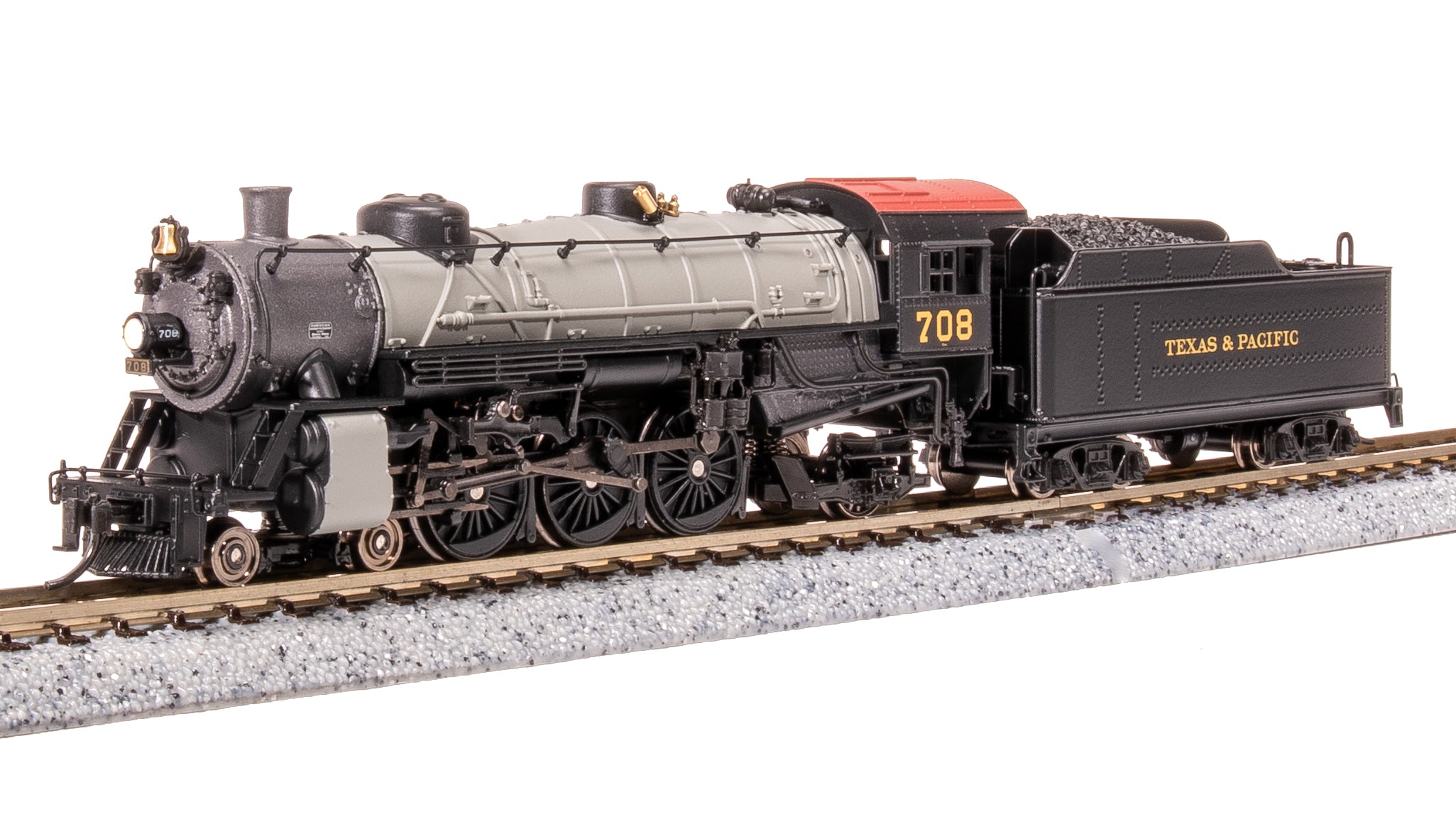 8010 Light Pacific 4-6-2, T&P 708, Gray Boiler, Paragon4 Sound/DC/DCC,
