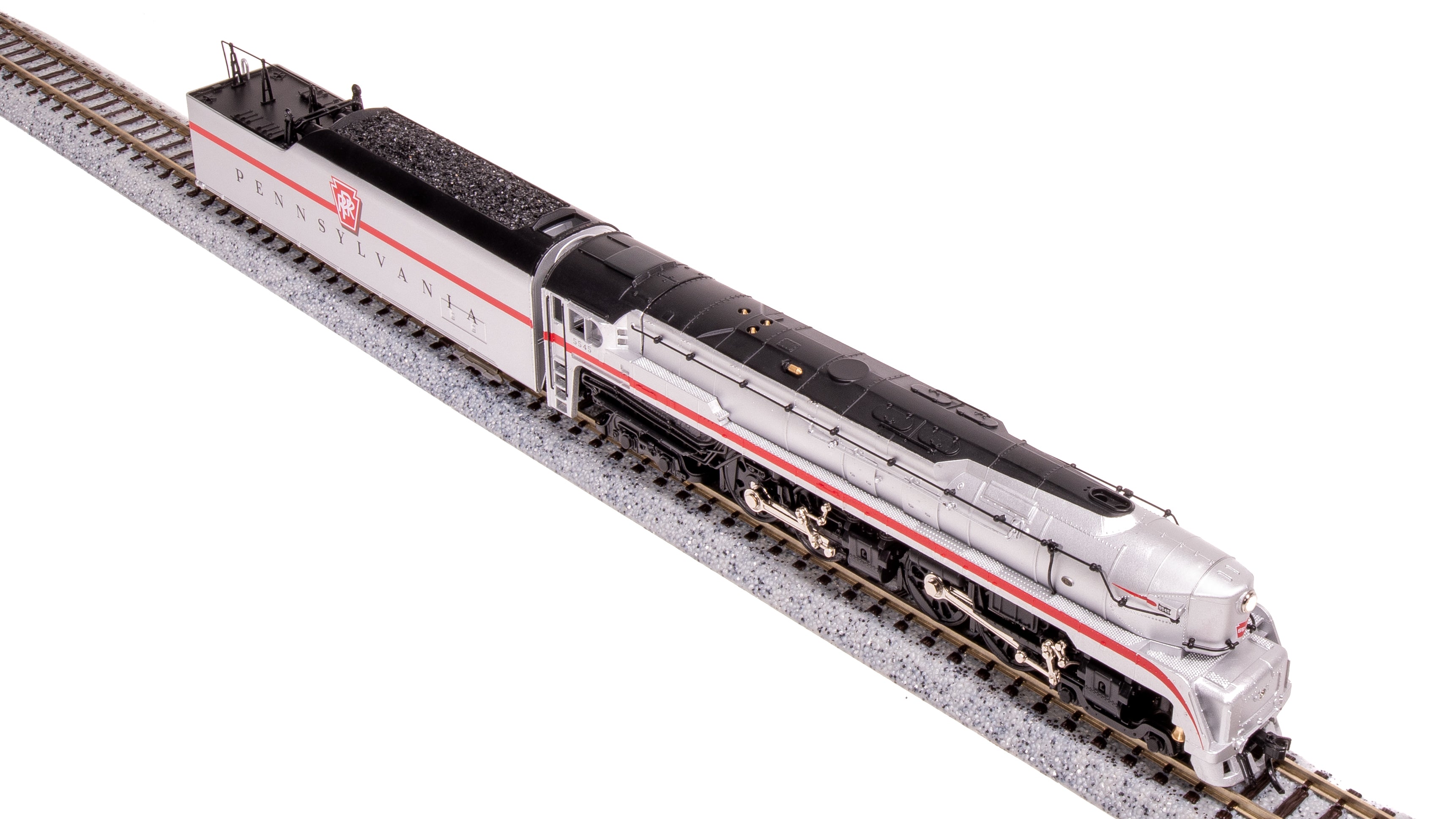 8028 PRR T1 Duplex, #5545, Silver w/ Red, Paragon4 Sound/DC/DCC, N (Fantasy Paint Scheme) Default Title