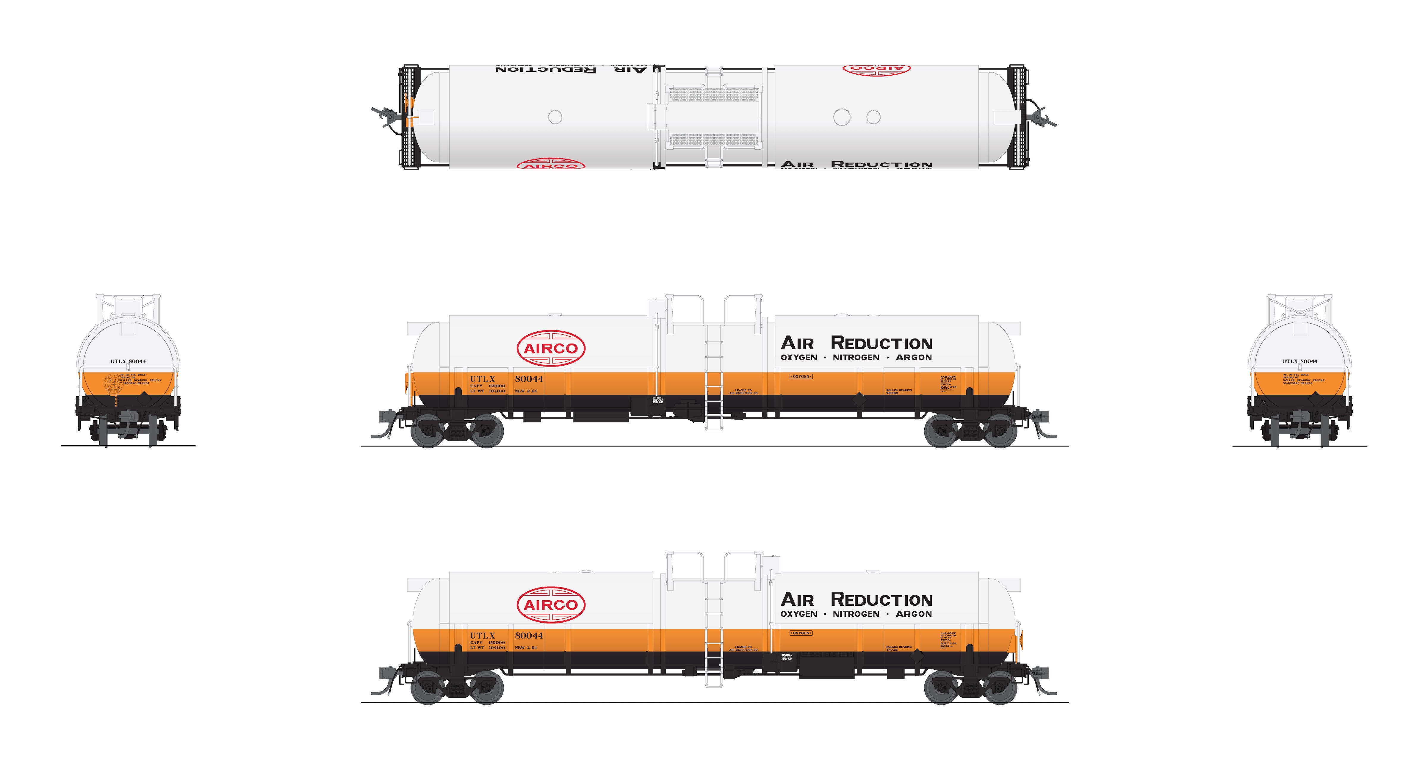 8032 Cryogenic Tank Car, Air Reduction, 2-Pack, HO Default Title