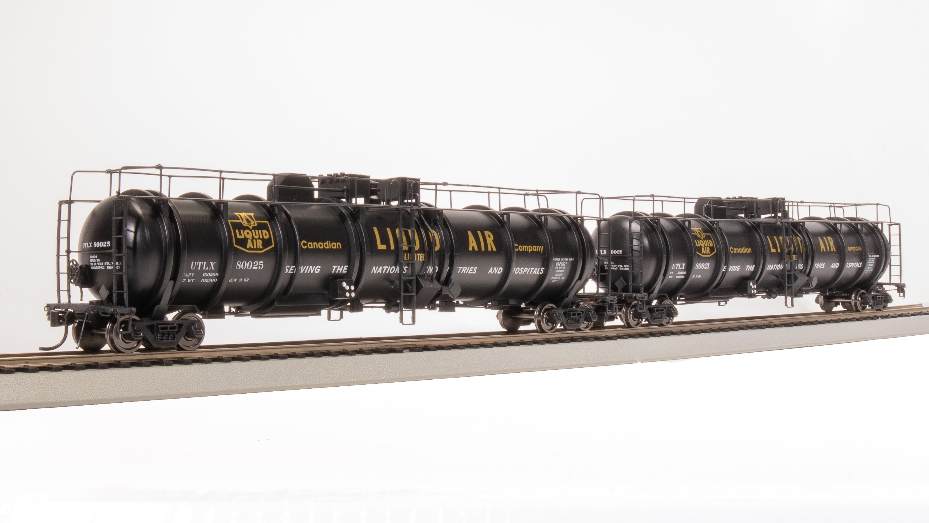 PRECISION SCALE CONX No.5 TANK CAR 完成品 8034 Cryogenic Tank Car, Canadian Liquid Air, 2-Pack, HO