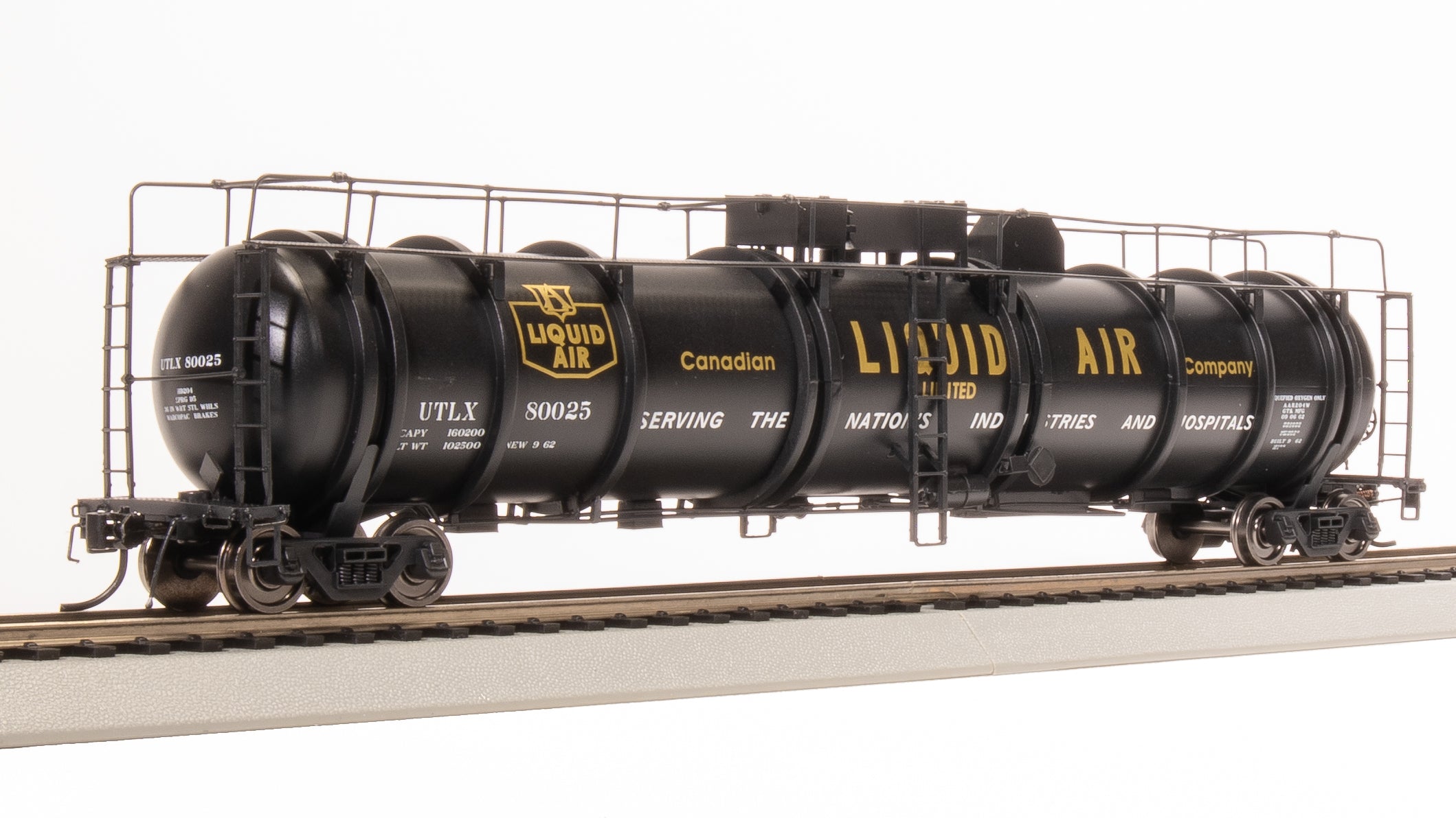 8038 Cryogenic Tank Car, UTLX Black, 2-Pack, HO