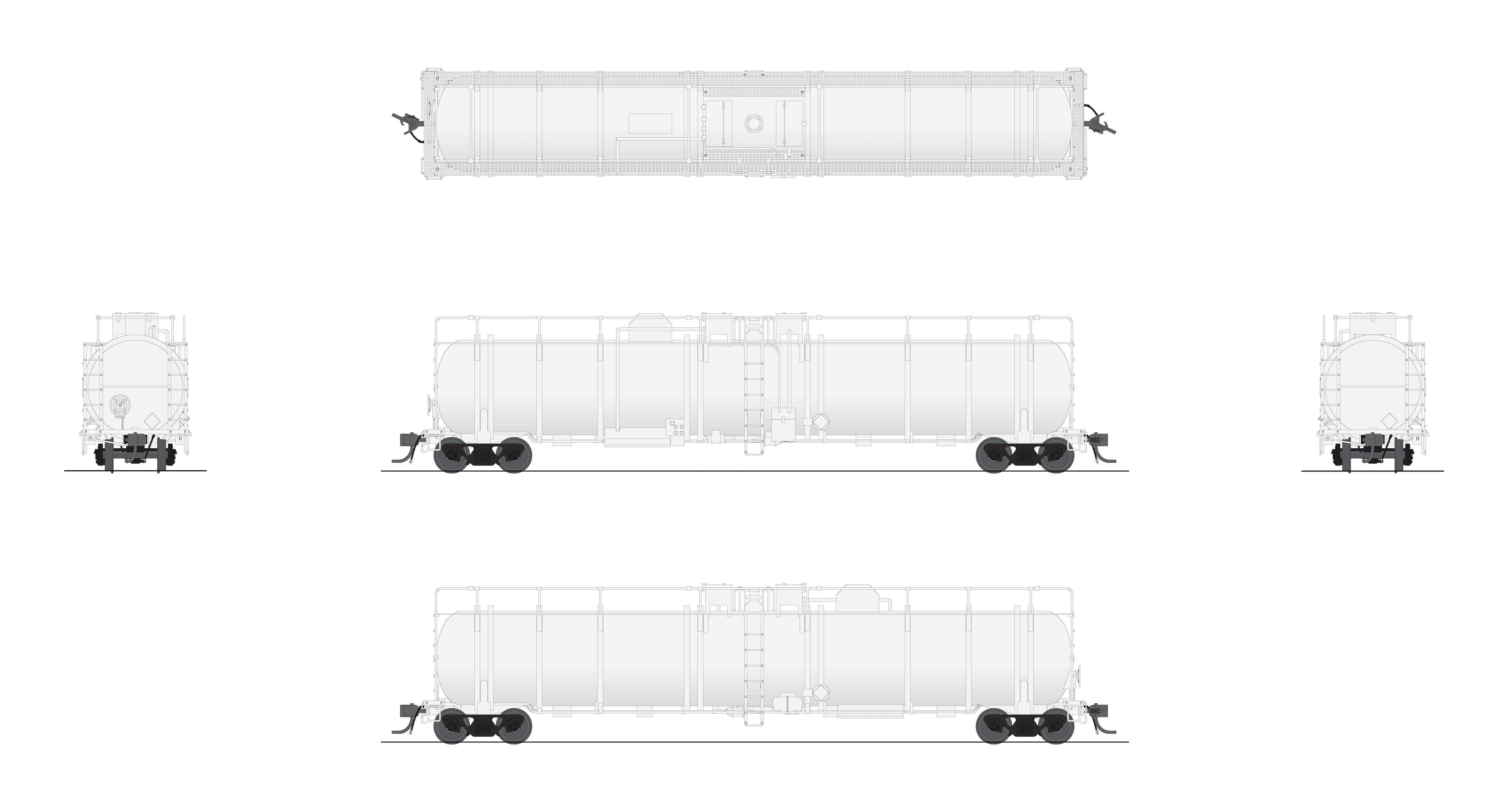 8048 Cryogenic Tank Car, Unlettered, Painted White, Single Car, Type A, HO Default Title