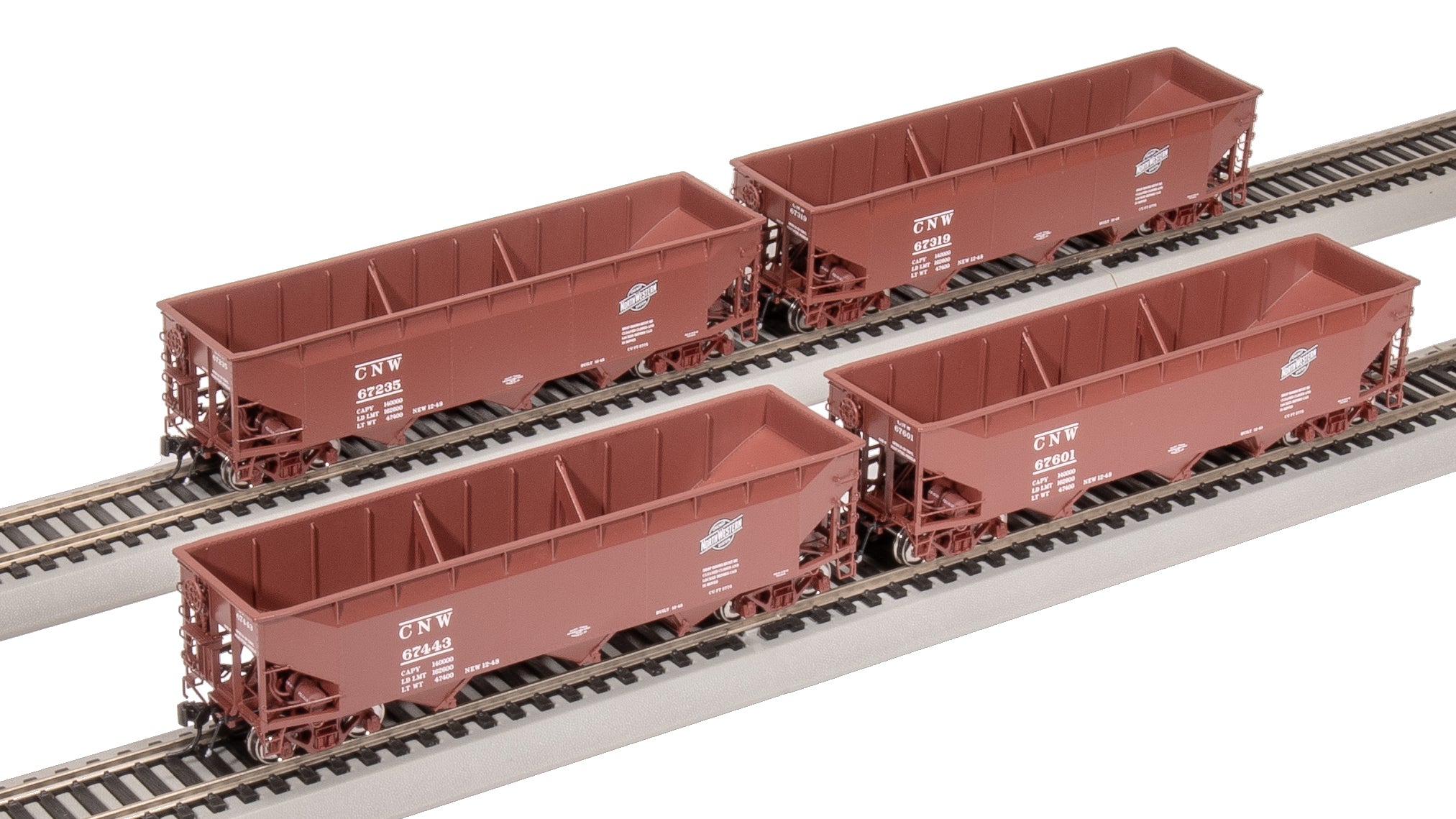 8106 AAR 70-ton Triple Hopper, CNW, 4-PACK, HO