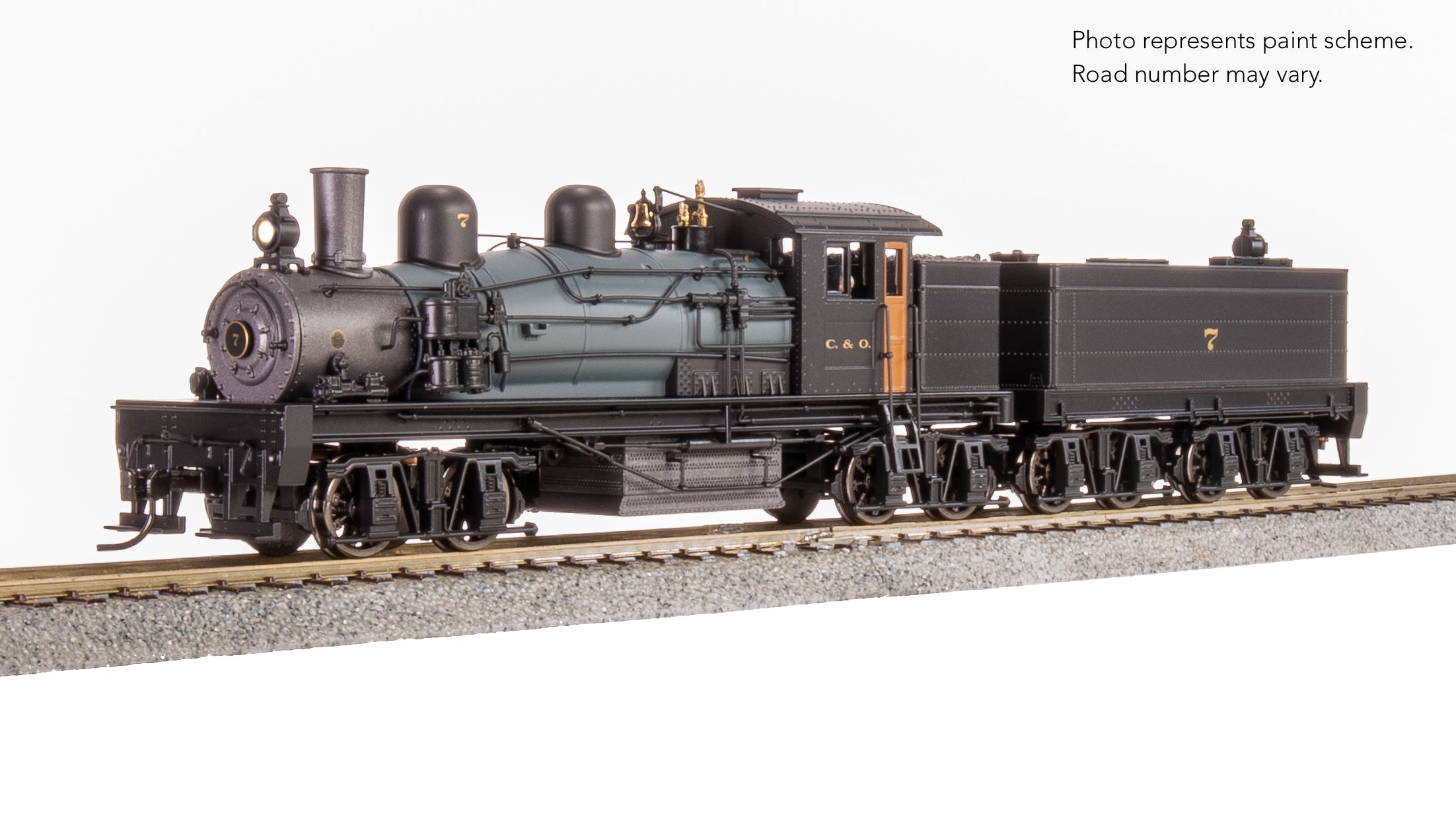 8252 Class D 4-truck Shay, C&O #7, As-Delivered Paint, No-Sound / DCC-Ready, HO