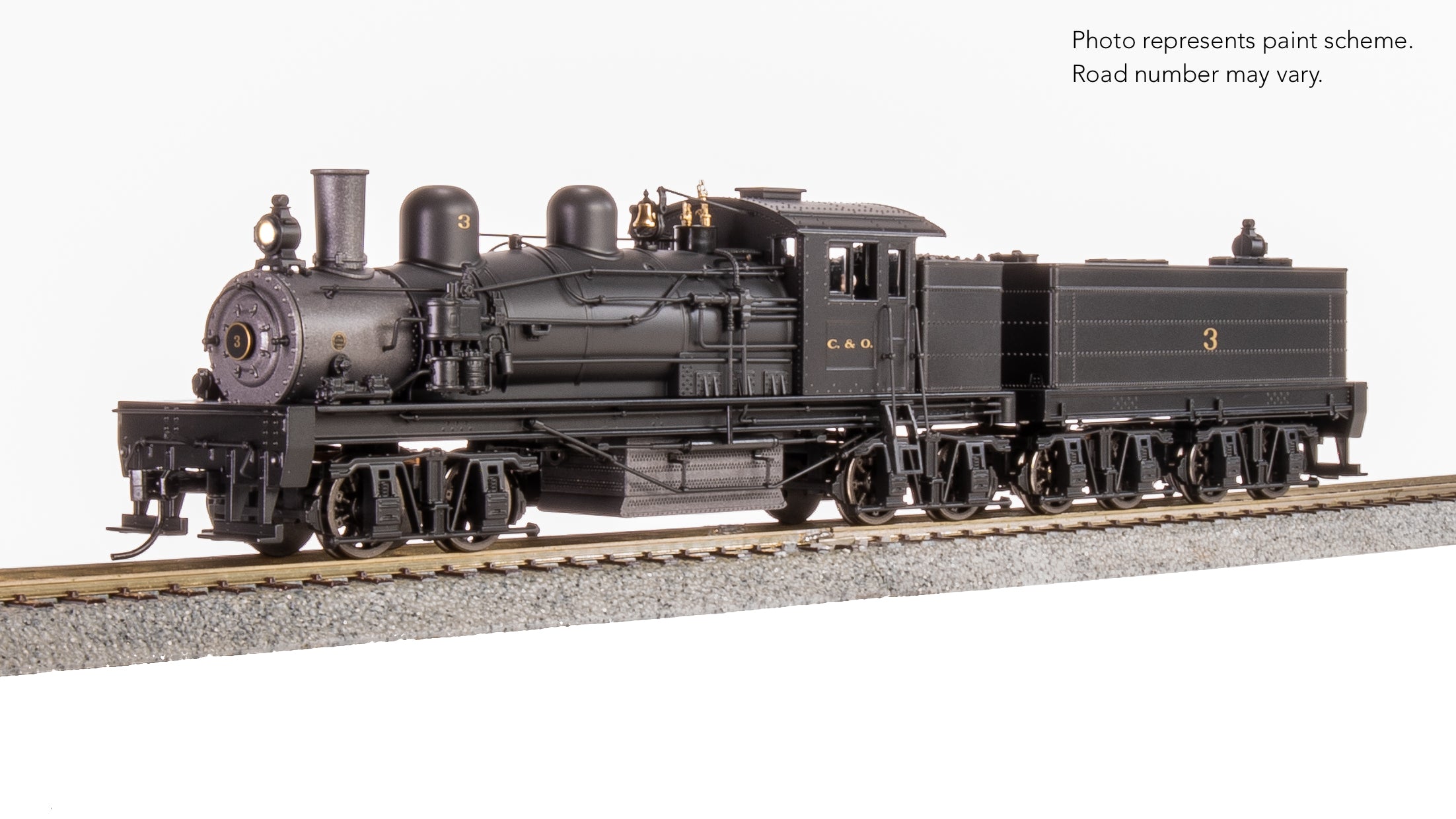 8253 Class D 4-truck Shay, C&O #3, In-Service Paint, No-Sound / DCC-Ready, HO