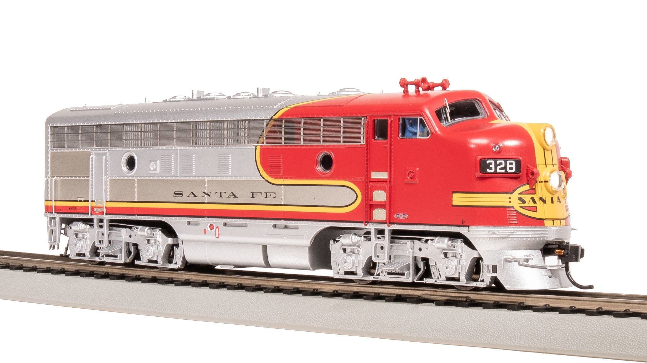 8300 EMD F7A, ATSF 334L, Warbonnet, 1950's Details, No-Sound / DCC-Ready, HO