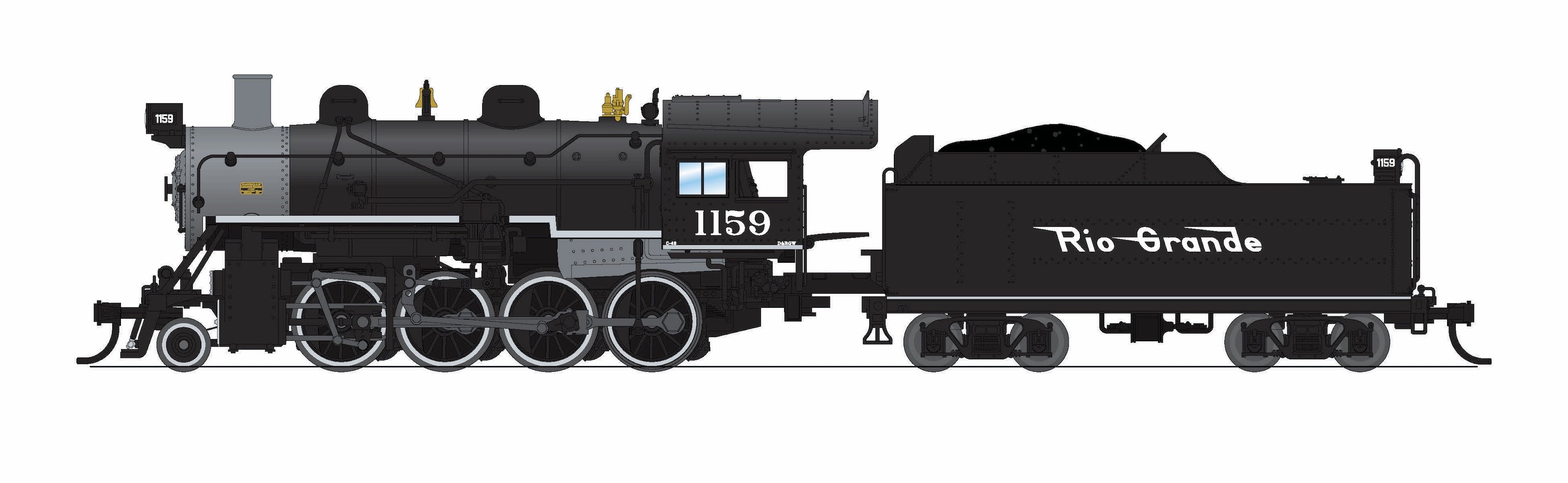8380 2-8-0 Consolidation, DRGW 1159, Paragon4 Sound/DC/DCC, w/ Smoke, N