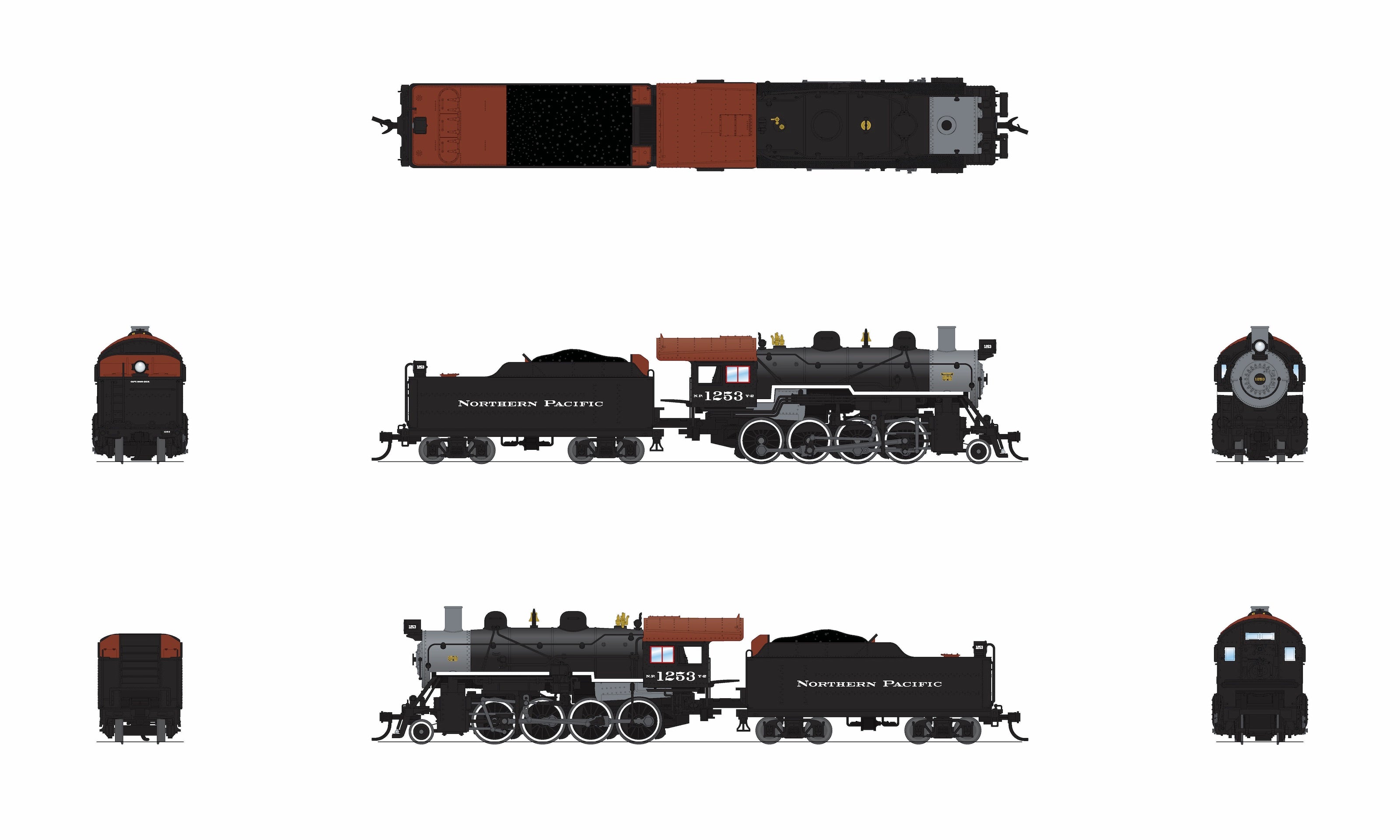 8385 2-8-0 Consolidation, NP 1254, Paragon4 Sound/DC/DCC, w/ Smoke, N