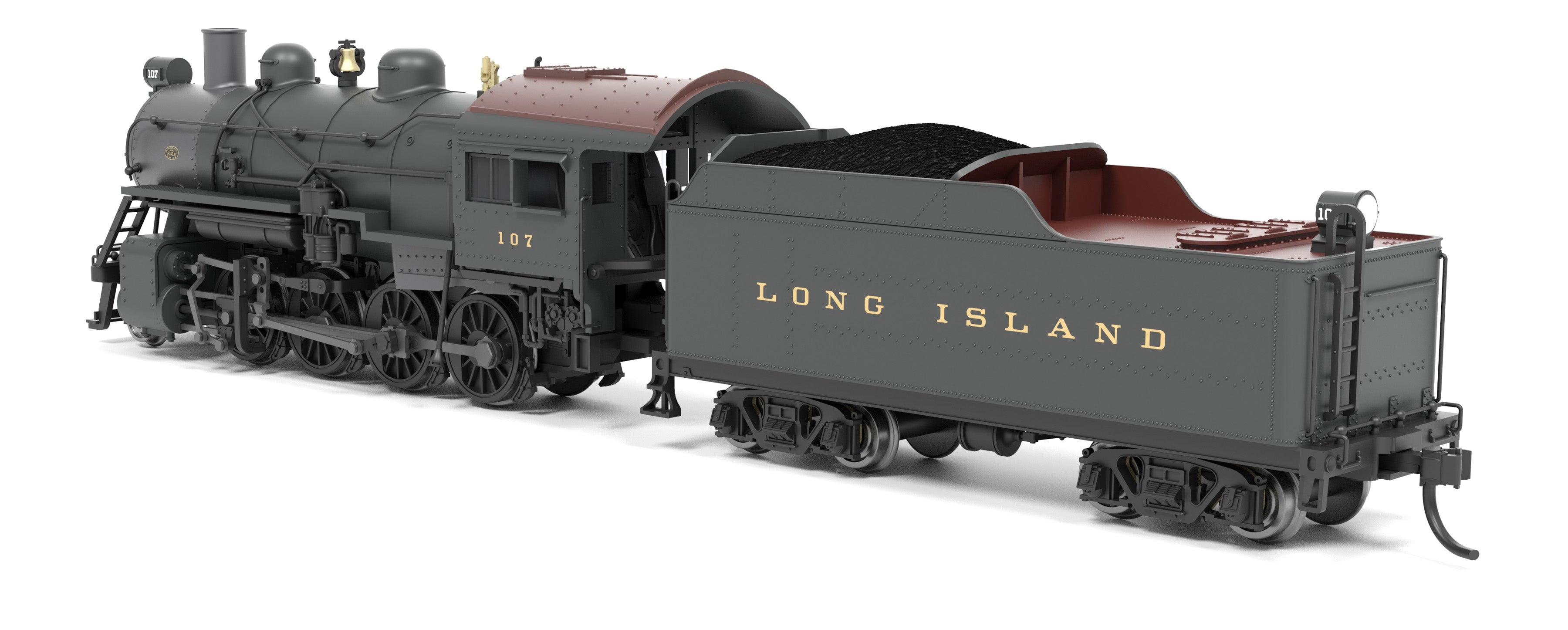 8392 2-8-0 Consolidation, LIRR 107, Paragon4 Sound/DC/DCC, w/ Smoke, N (Trainworld Exclusive)