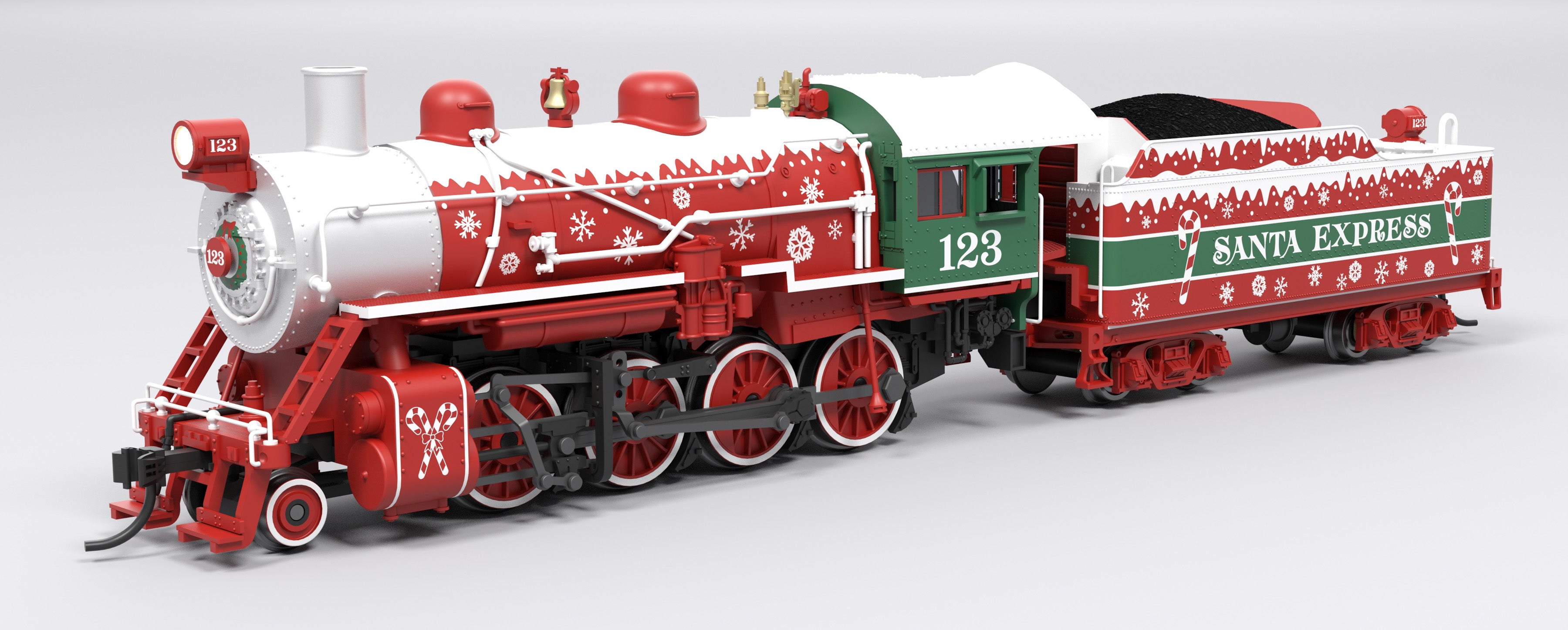 8393 2-8-0 Consolidation, "Santa Express #123", Paragon4 Sound/DC/DCC, w/ Smoke, N (Trainworld Exclusive)