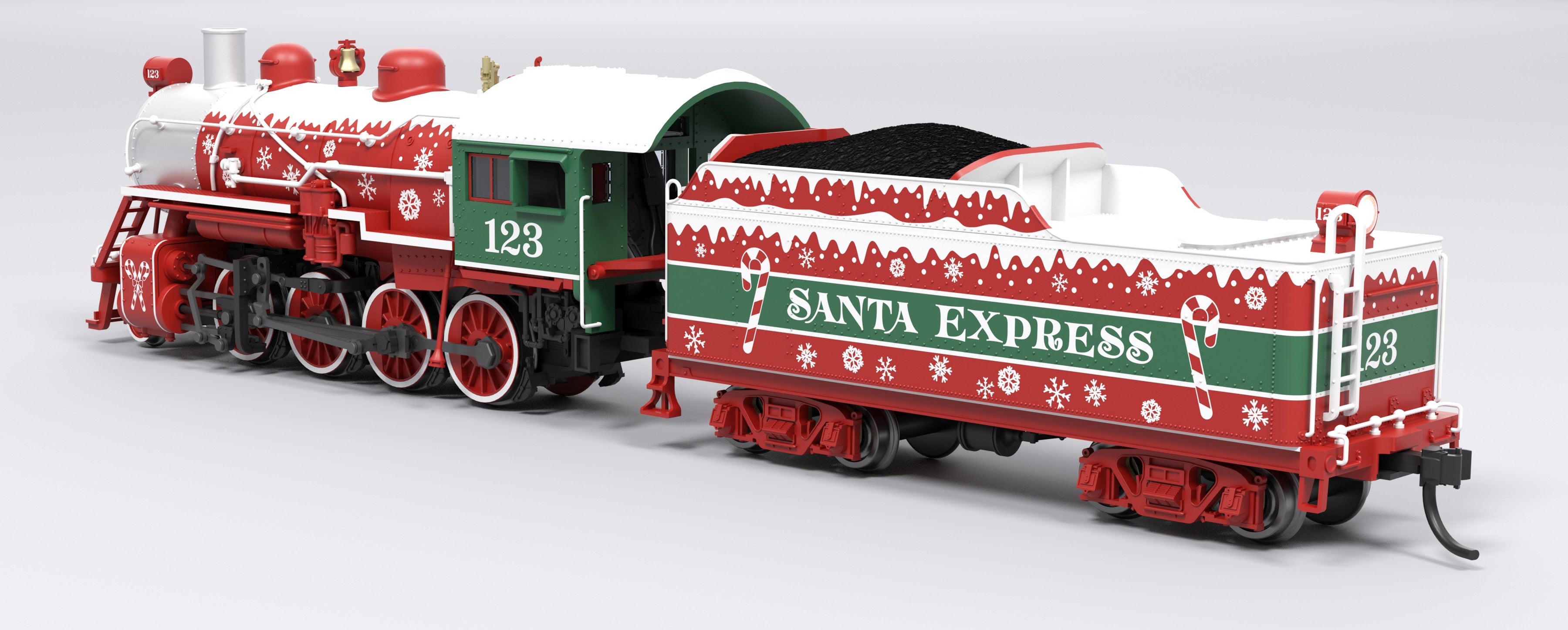 8393 2-8-0 Consolidation, "Santa Express #123", Paragon4 Sound/DC/DCC, w/ Smoke, N (Trainworld Exclusive)