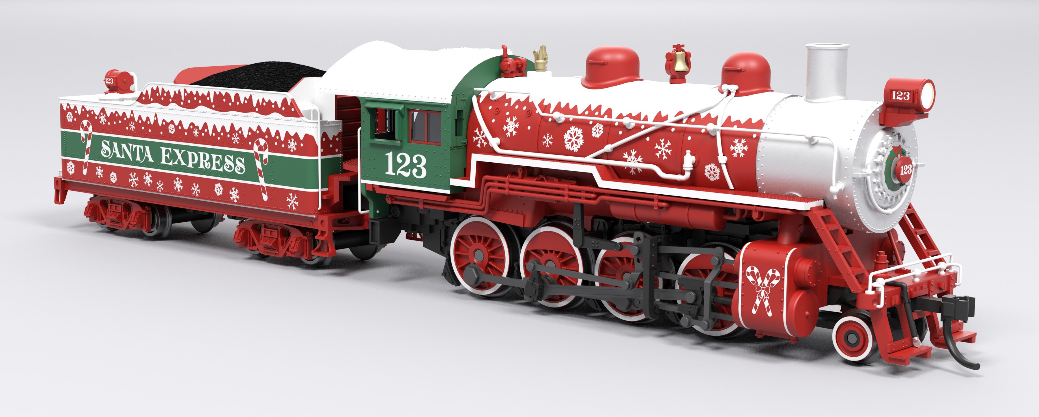 8408 2-8-0 Consolidation, "Santa Express #123", No-Sound / DCC-Ready, N (Trainworld Exclusive))