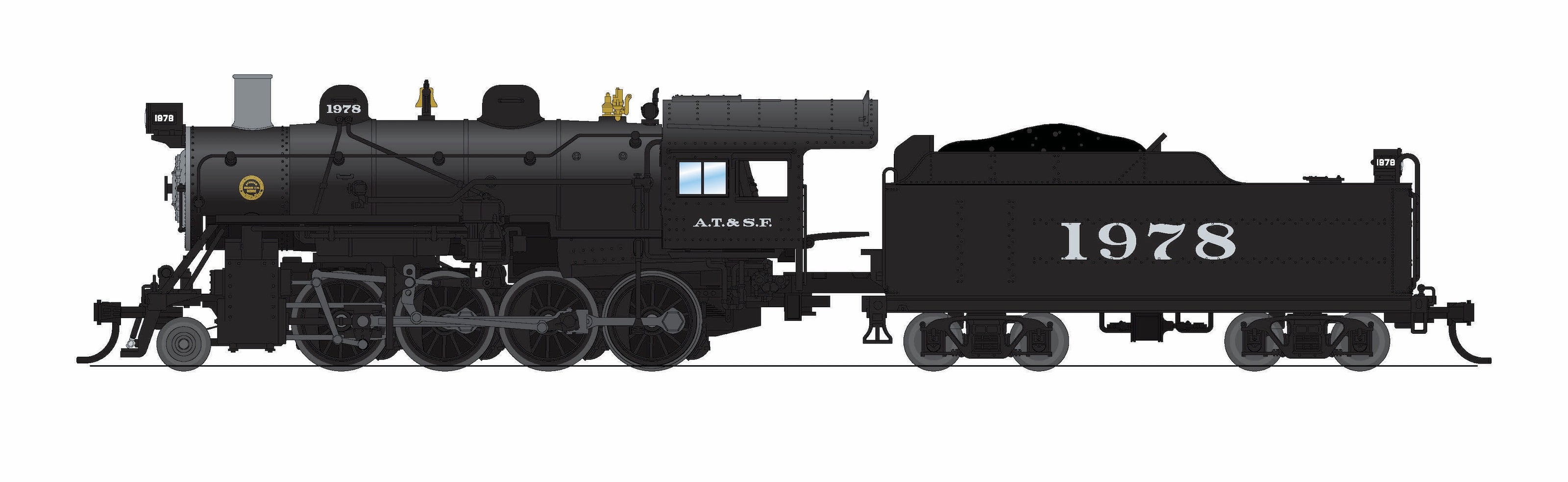 8398 2-8-0 Consolidation, ATSF 1978, No-Sound / DCC-Ready, N