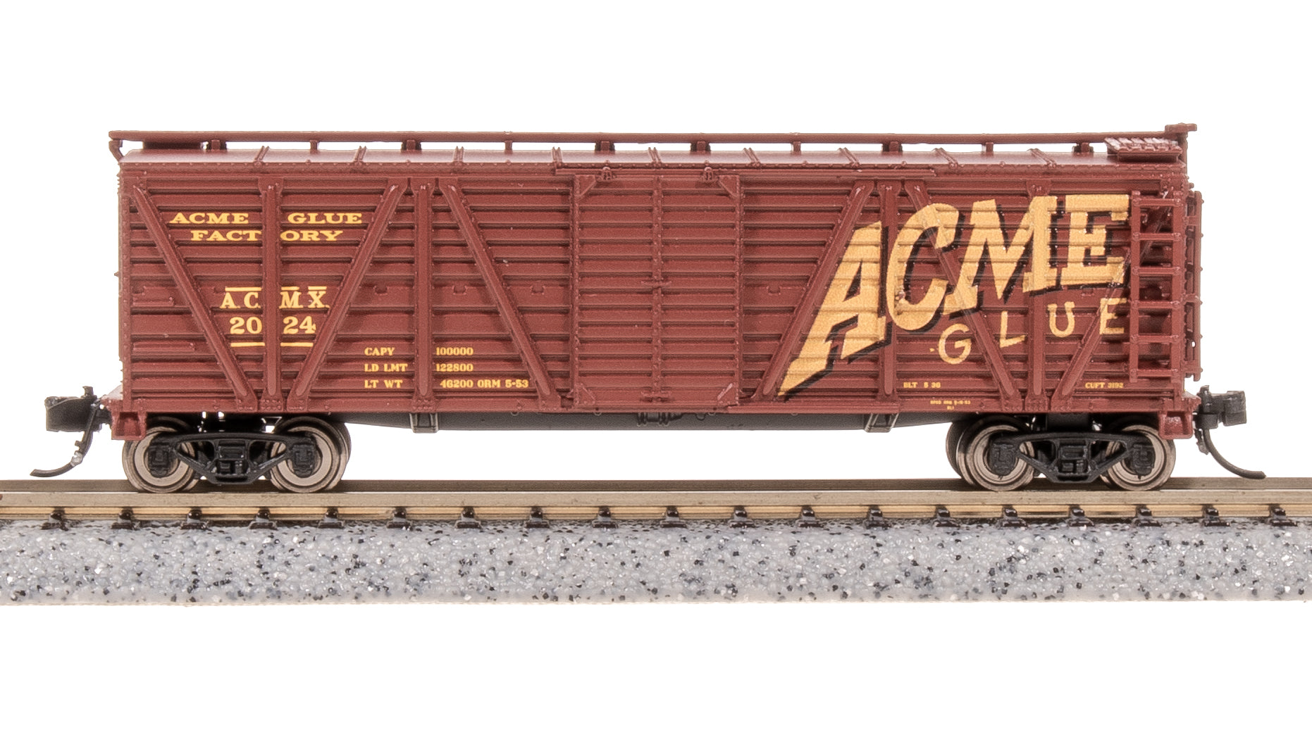 8471 40' Wood Stock Car, Acme Glue Factory, Horse Sounds, N Scale