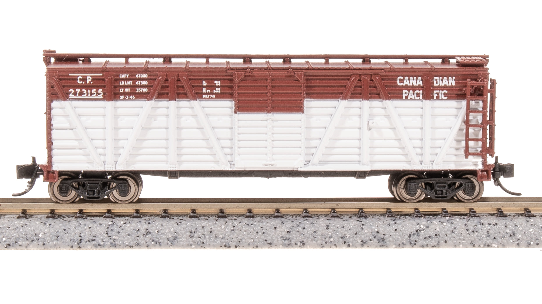 8483 40' Wood Stock Car, CP Stock Car, No Sound, 2pack, N Scale