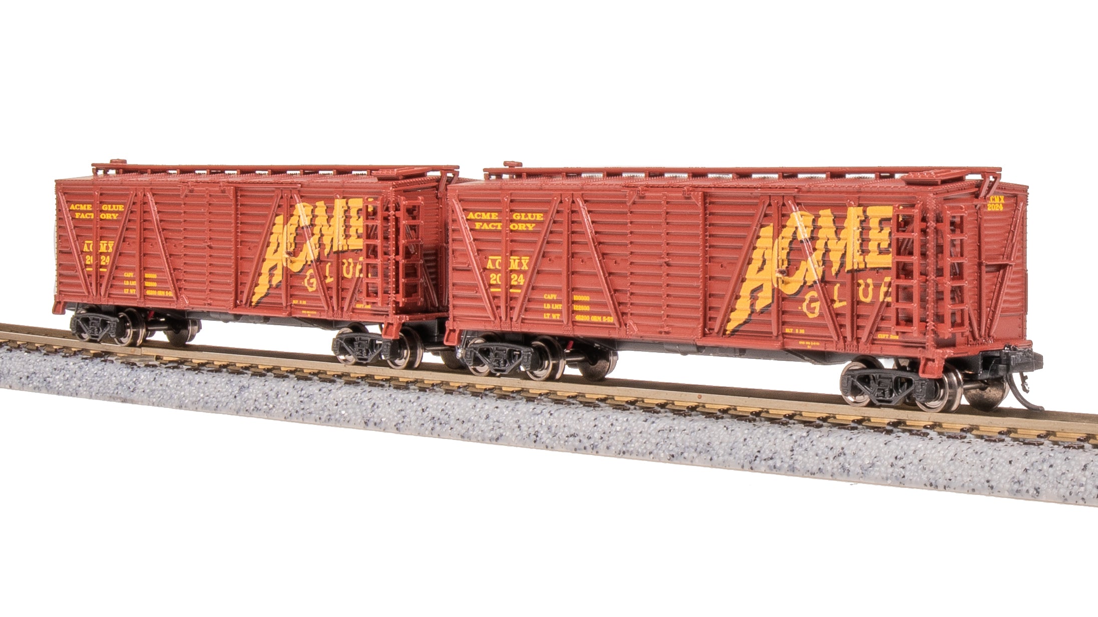 8487 40' Wood Stock Car,  Acme Glue Factory, No Sound, 2-pack, N Scale