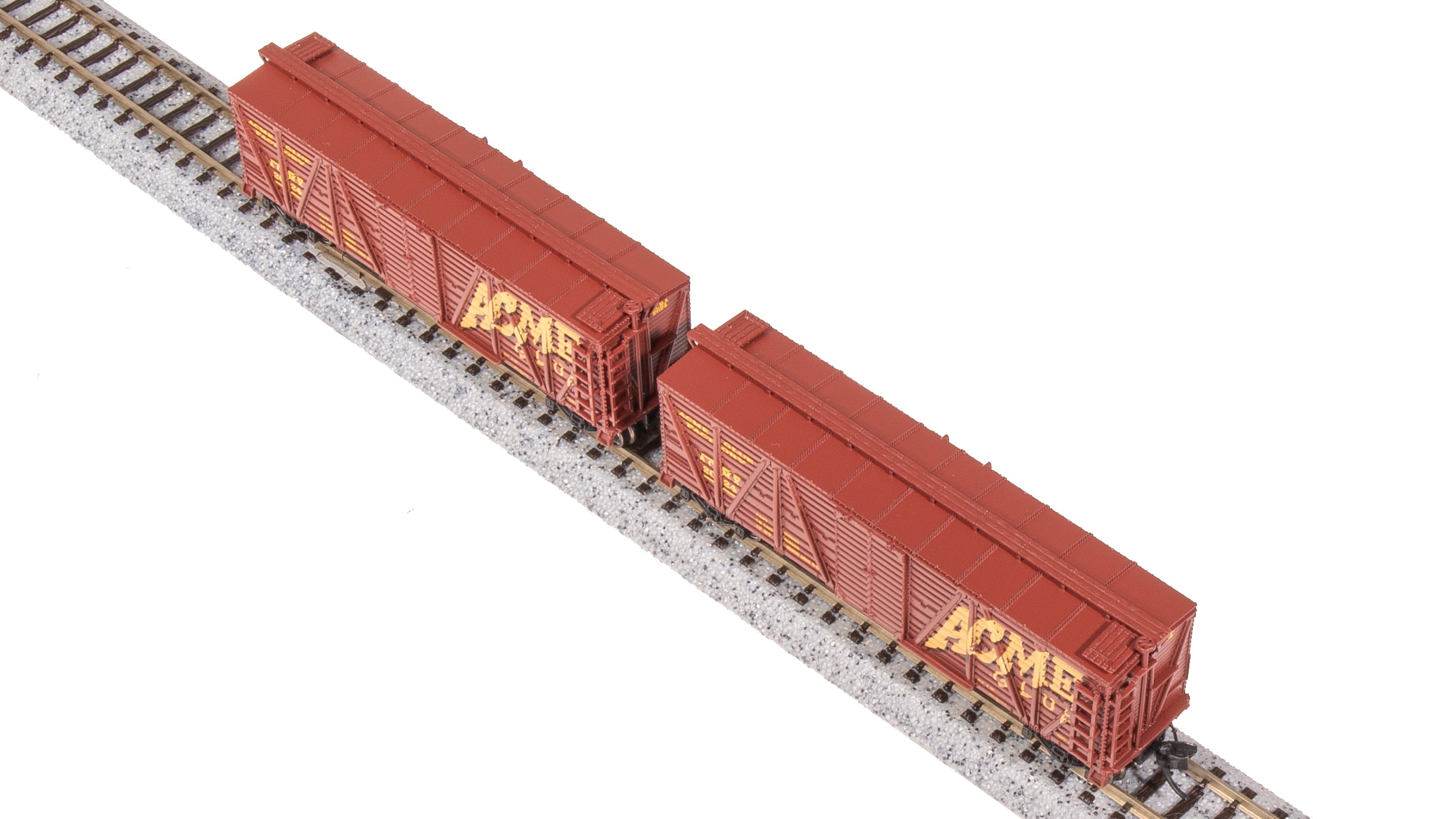 8487 40' Wood Stock Car,  Acme Glue Factory, No Sound, 2-pack, N Scale