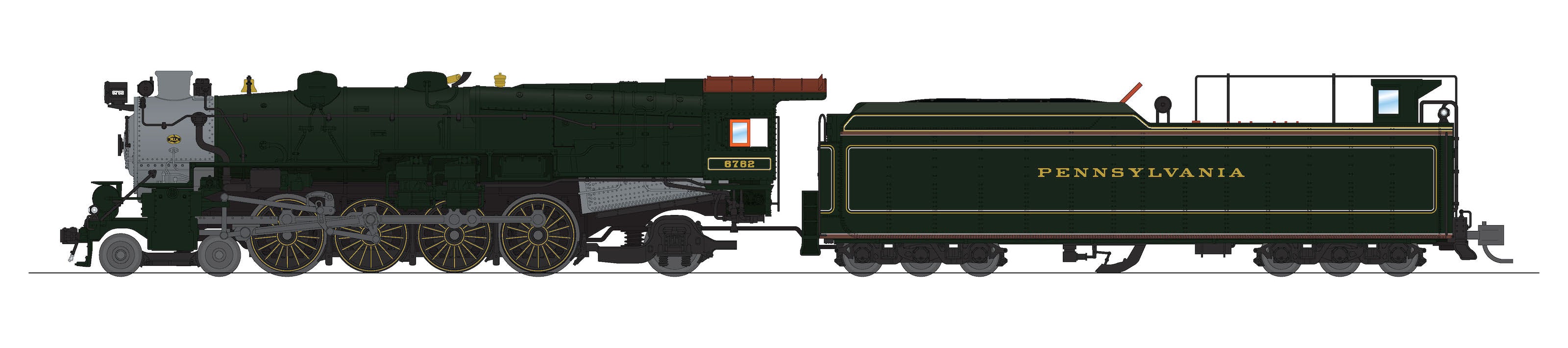 8498 PRR M1b 4-8-2, #6762, DGLE Fantasy Passenger Scheme, No-Sound / DCC-Ready, N Scale Default Title