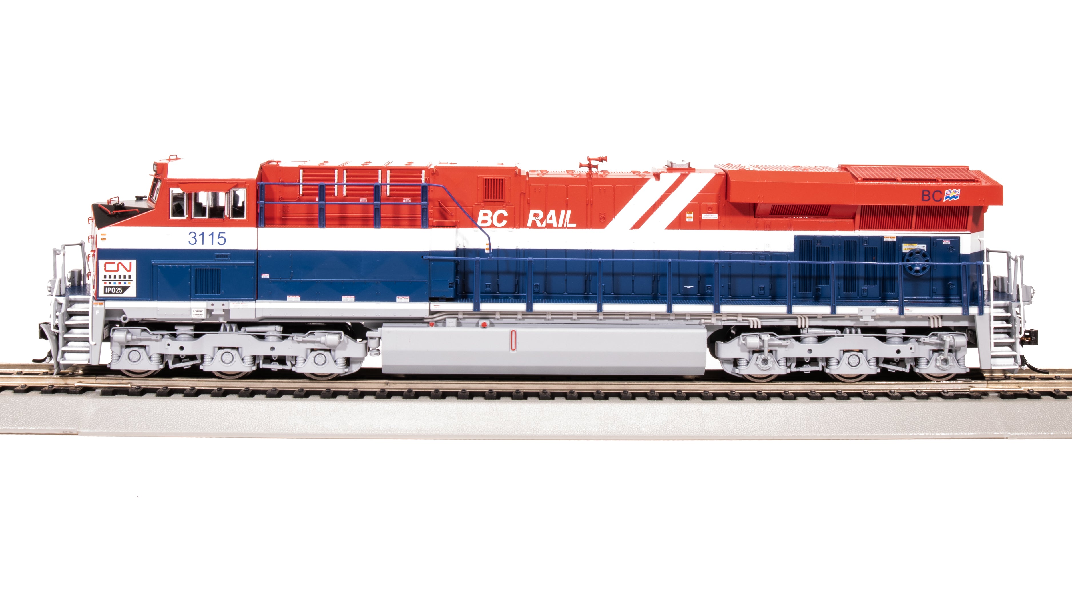 8555 GE ES44AC, CN #3115, BC Rail Heritage Paint, No-Sound / DCC-Ready, HO