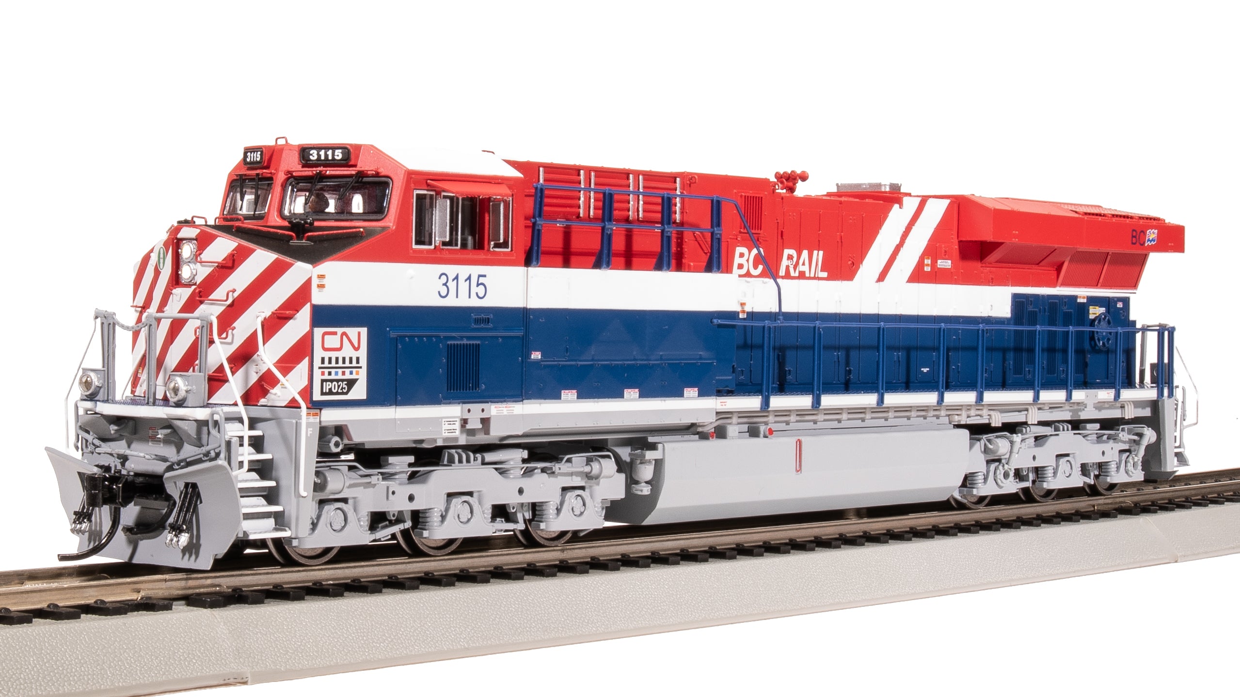 8555 GE ES44AC, CN #3115, BC Rail Heritage Paint, No-Sound / DCC-Ready, HO