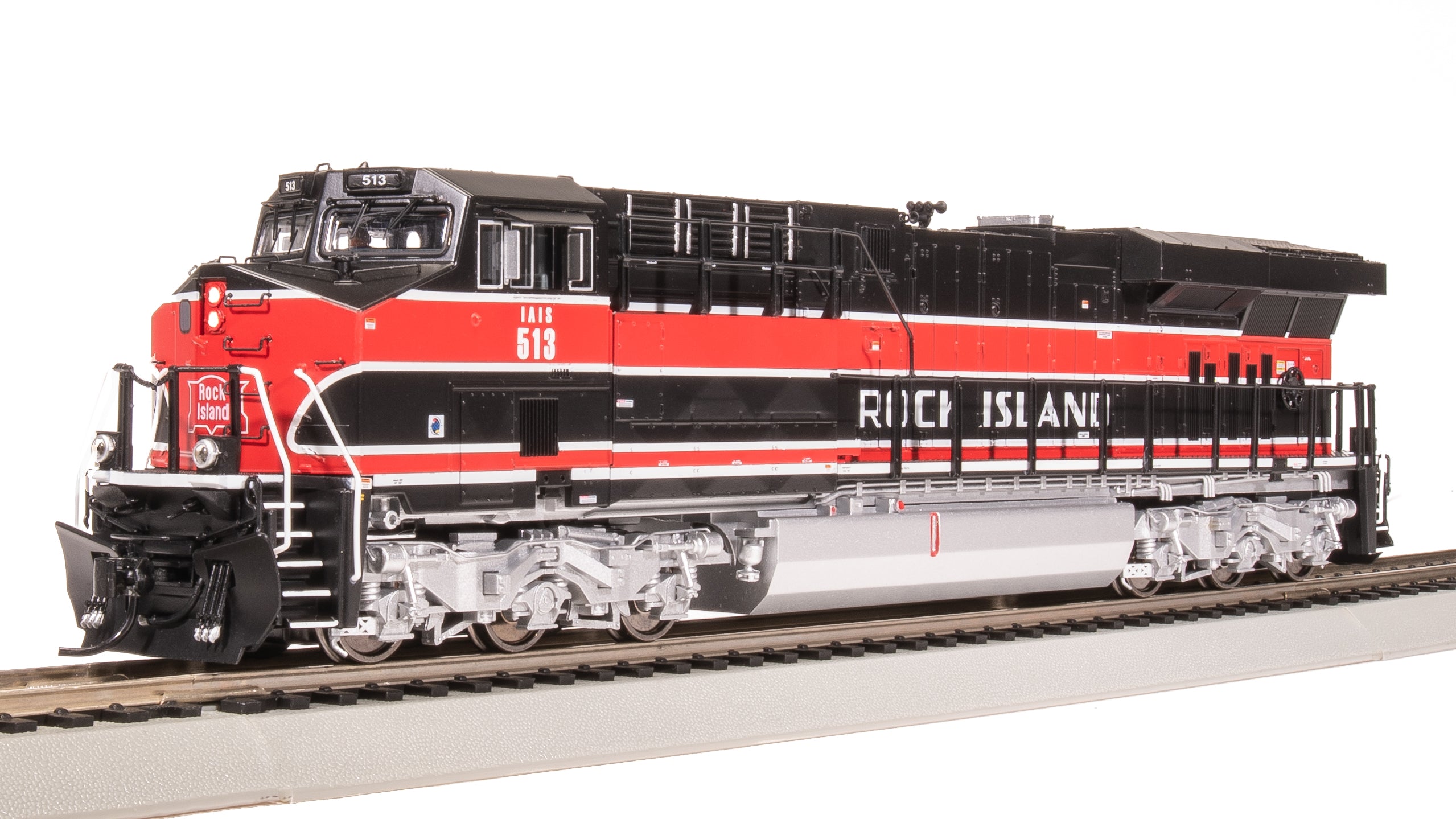 8560 GE ES44AC, IAIS #513, "Rock Island" Black/Red, No-Sound / DCC-Ready, HO