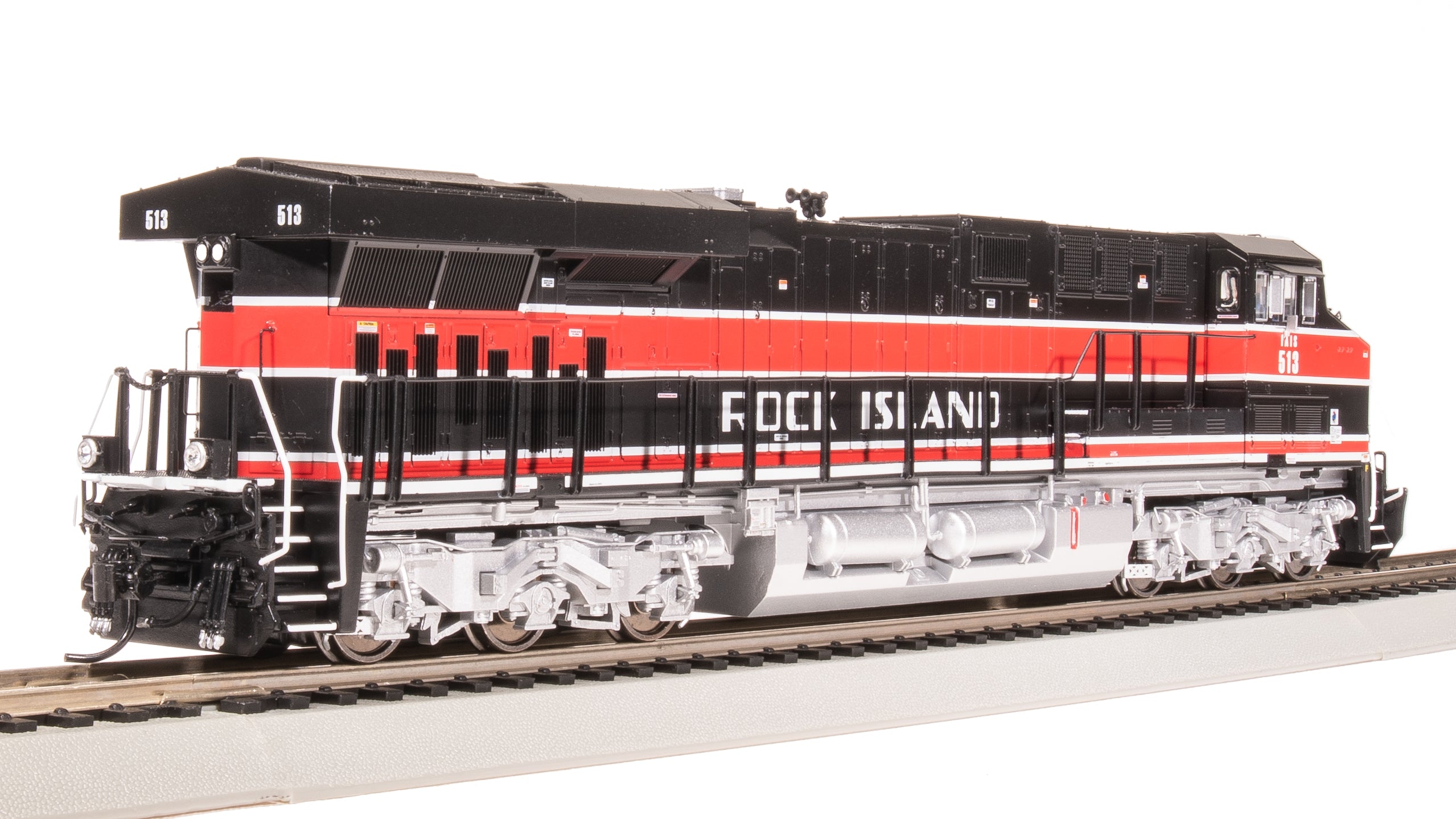 8560 GE ES44AC, IAIS #513, "Rock Island" Black/Red, No-Sound / DCC-Ready, HO