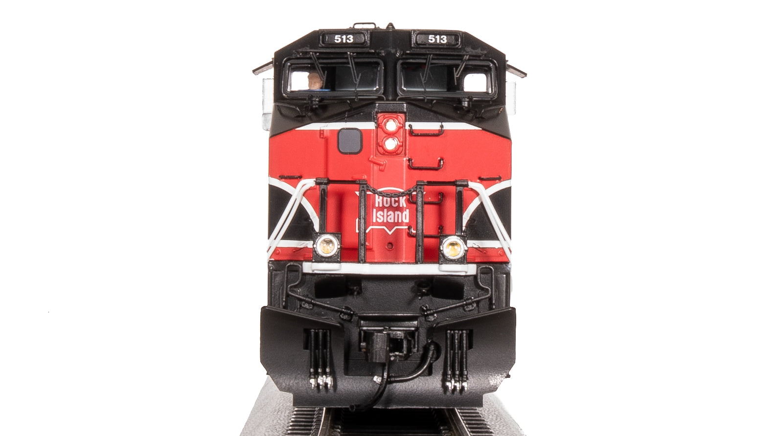 8560 GE ES44AC, IAIS #513, "Rock Island" Black/Red, No-Sound / DCC-Ready, HO