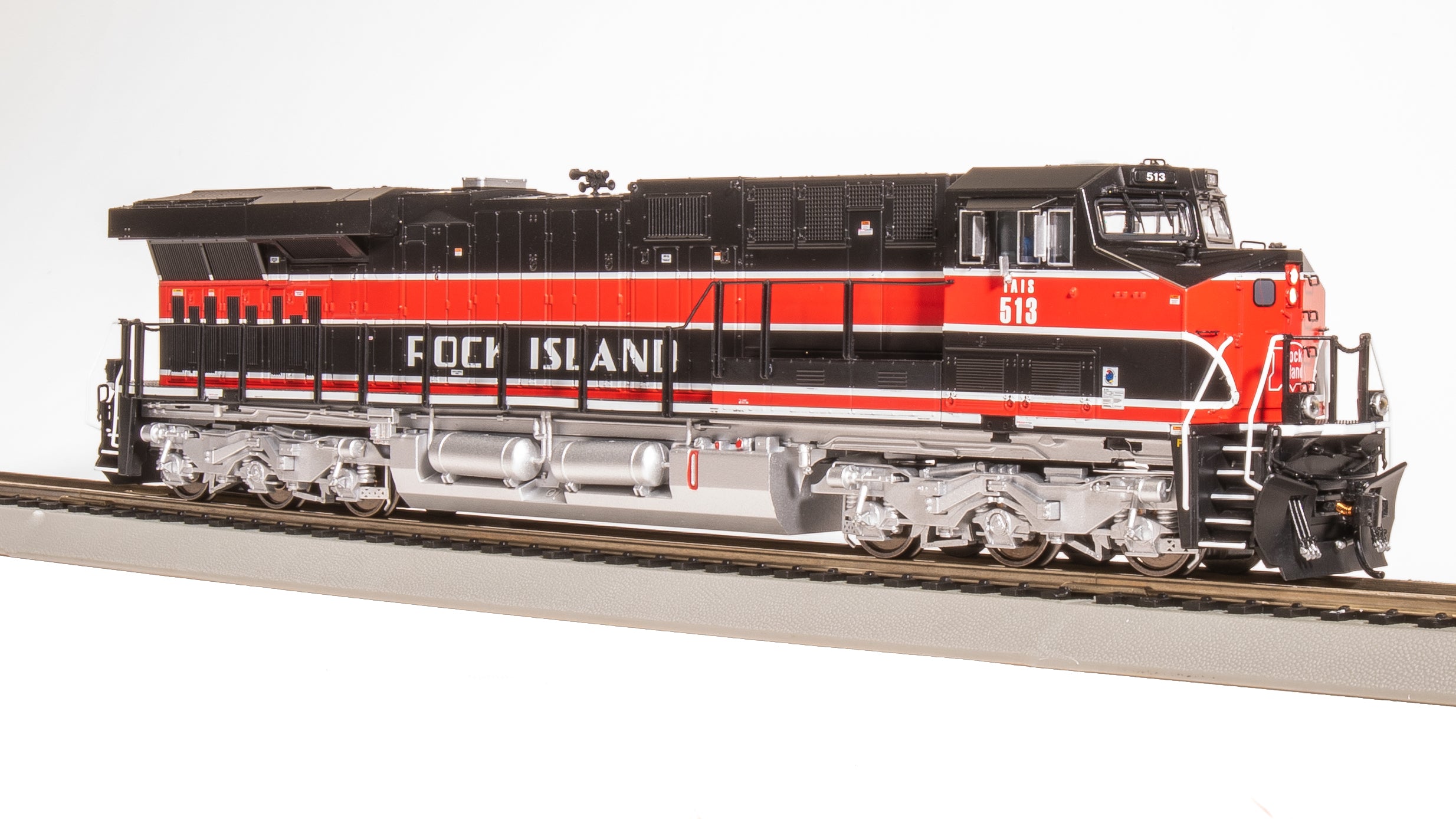 8560 GE ES44AC, IAIS #513, "Rock Island" Black/Red, No-Sound / DCC-Ready, HO