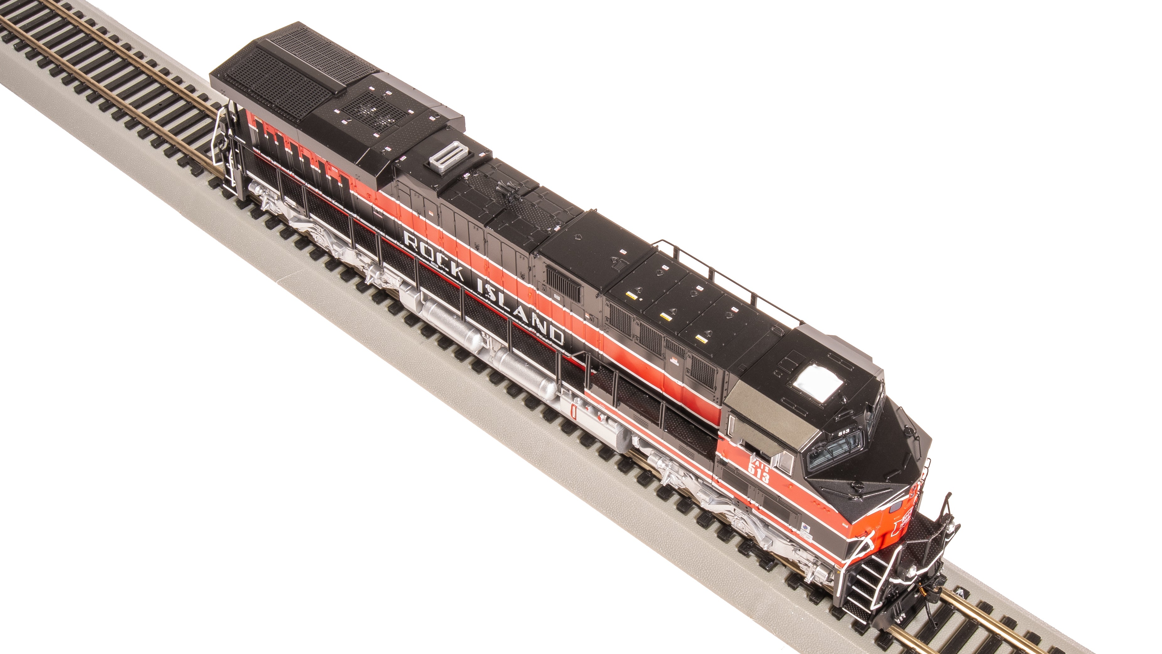 8560 GE ES44AC, IAIS #513, "Rock Island" Black/Red, No-Sound / DCC-Ready, HO