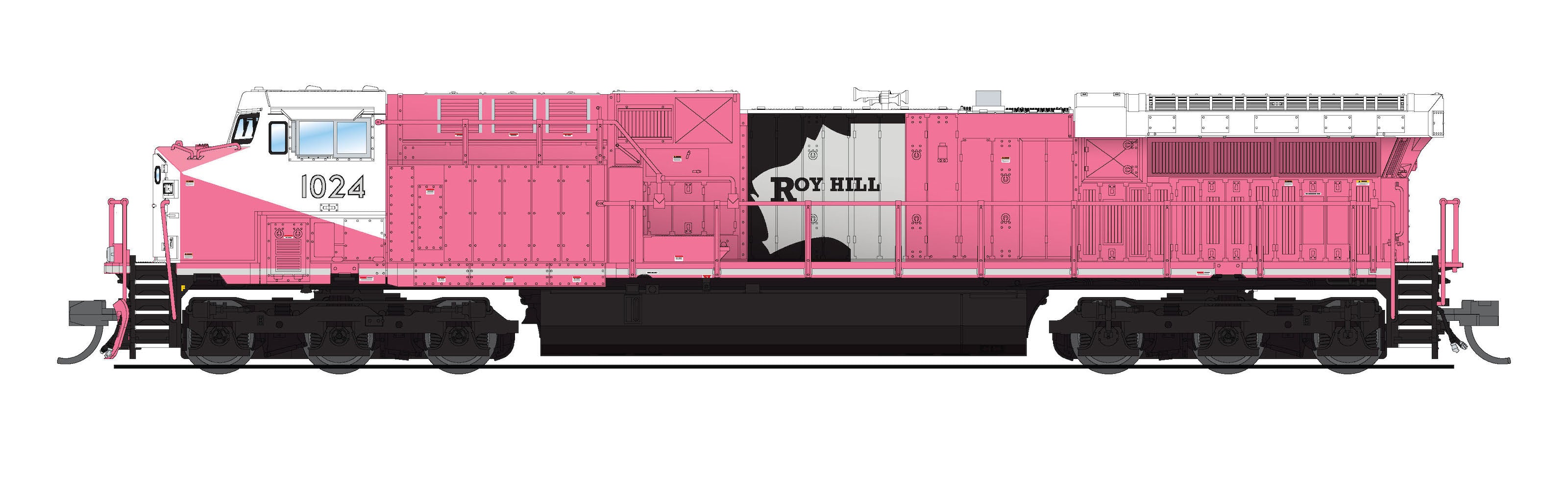 8580 GE AC6000, Roy Hill Mining #1024, Pink/White/Black Paint, Paragon4 Sound/DC/DCC, N Default Title