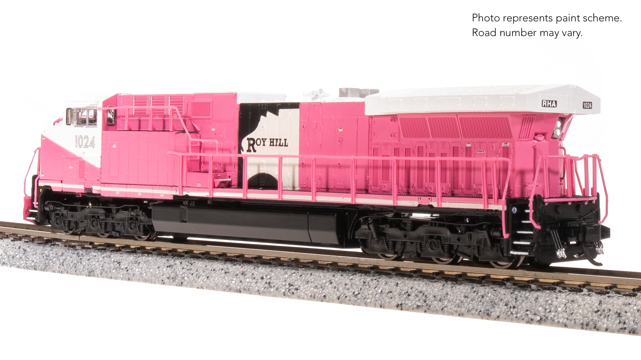 8580 GE AC6000, Roy Hill Mining #1024, Pink/White/Black Paint, Paragon4 Sound/DC/DCC, N