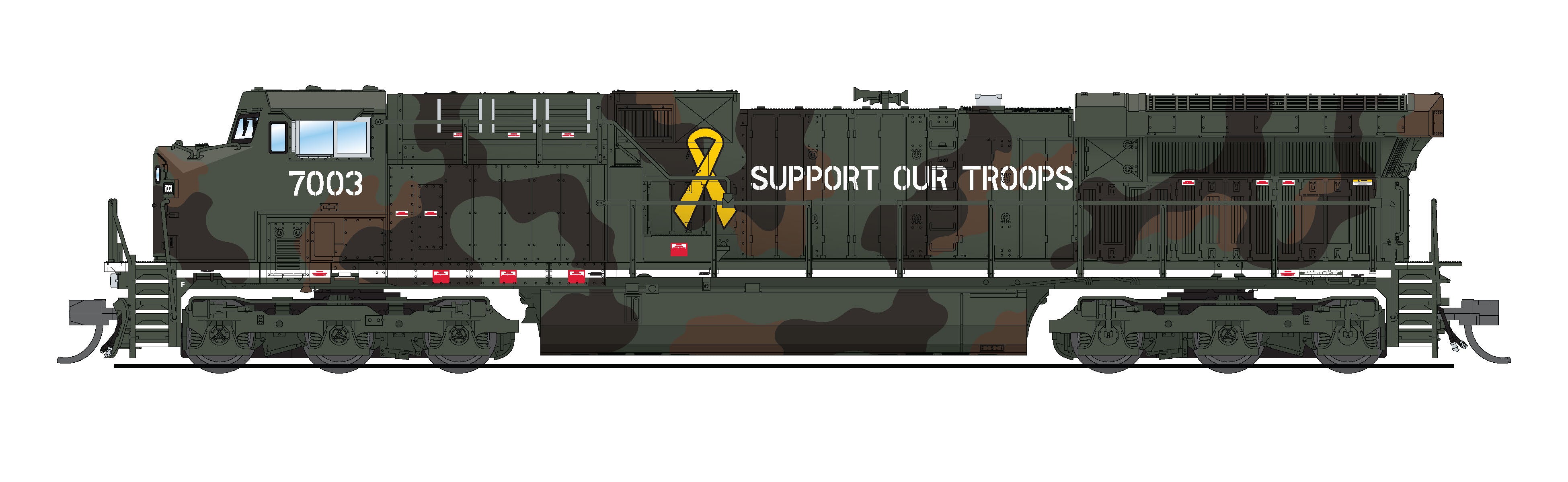 8605 GE AC6000, "Support Our Troops" Fantasy Paint, No-Sound / DCC-Ready, N