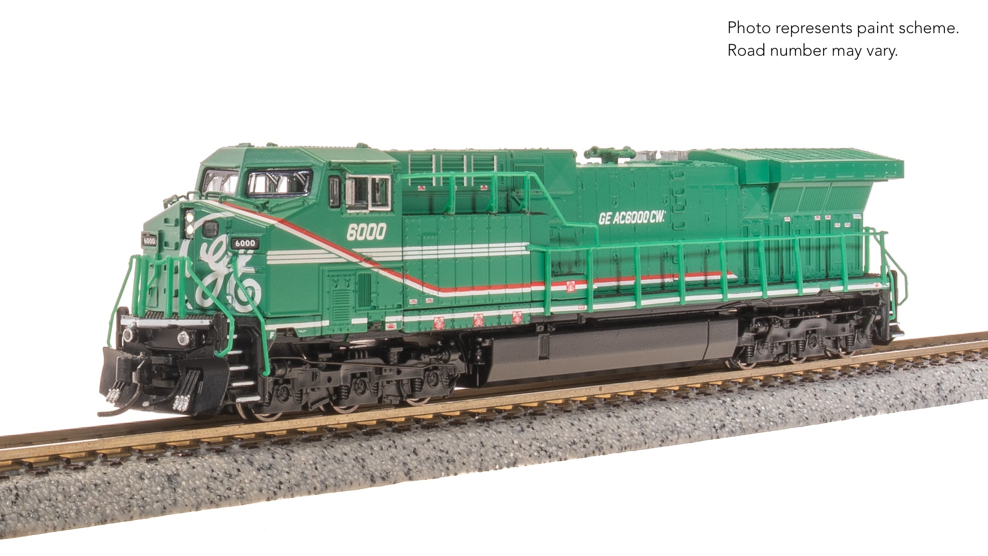 8597 GE AC6000, GE Demo #6000, Green Demo Paint, No-Sound / DCC-Ready, N