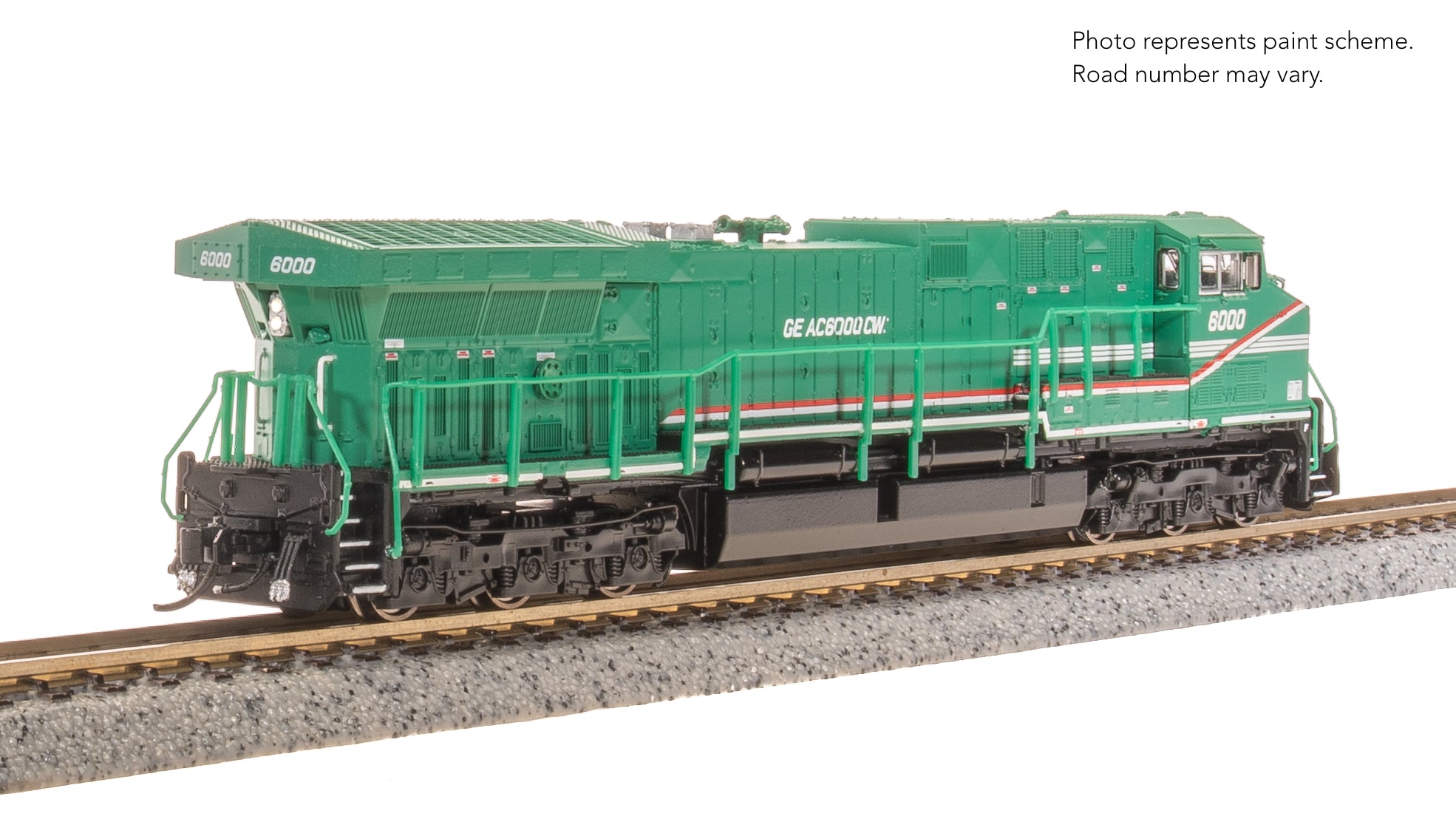 8597 GE AC6000, GE Demo #6000, Green Demo Paint, No-Sound / DCC-Ready, N