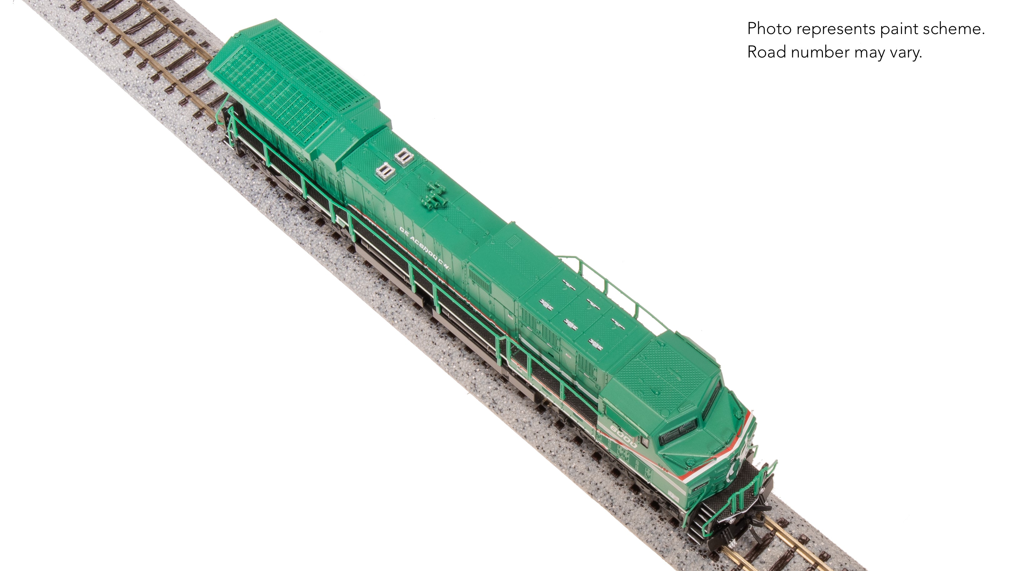 8597 GE AC6000, GE Demo #6000, Green Demo Paint, No-Sound / DCC-Ready, N