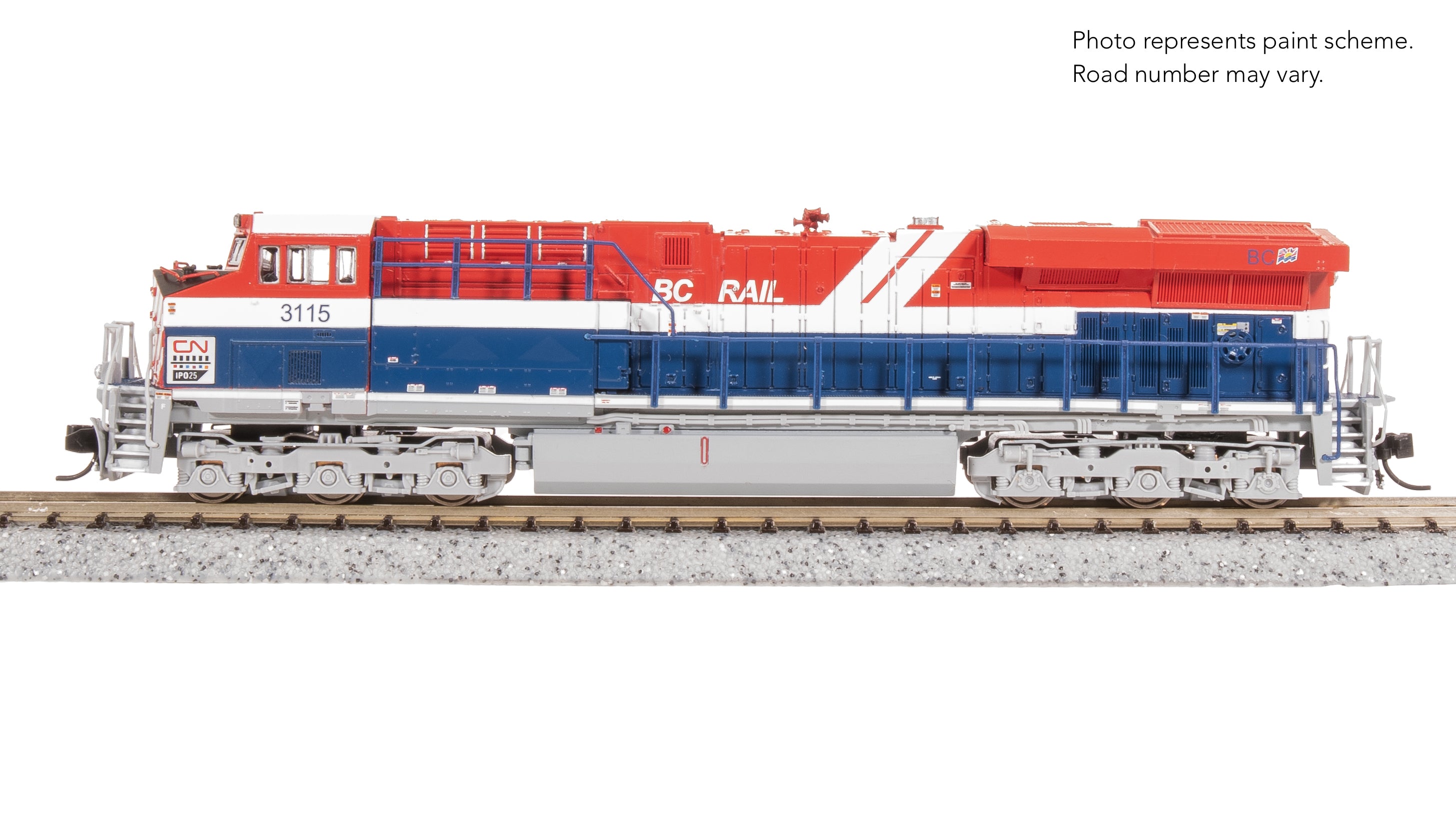 8613 GE ES44AC, CN 3115, BC Rail Heritage Paint, Paragon4 Sound/DC/DCC, N