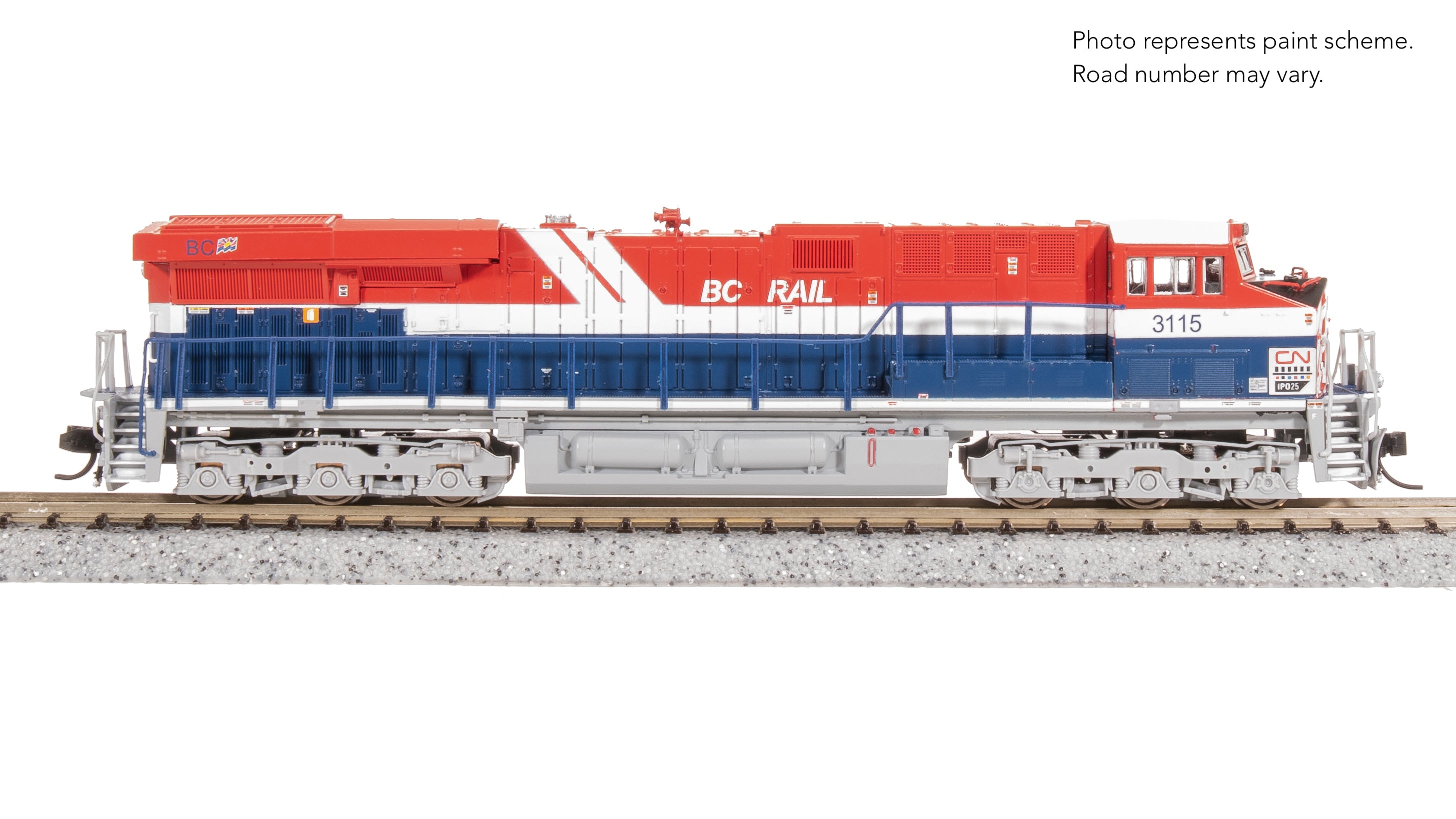 8613 GE ES44AC, CN 3115, BC Rail Heritage Paint, Paragon4 Sound/DC/DCC, N