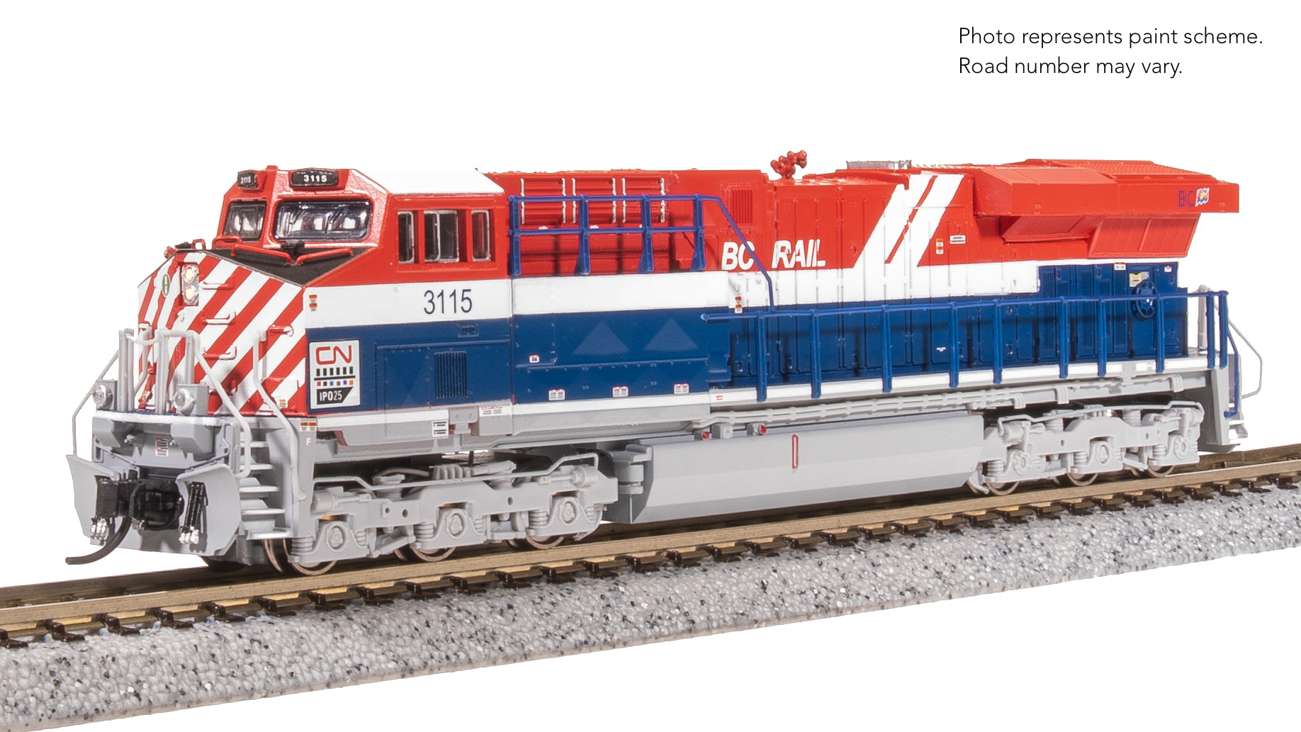 8613 GE ES44AC, CN 3115, BC Rail Heritage Paint, Paragon4 Sound/DC/DCC, N