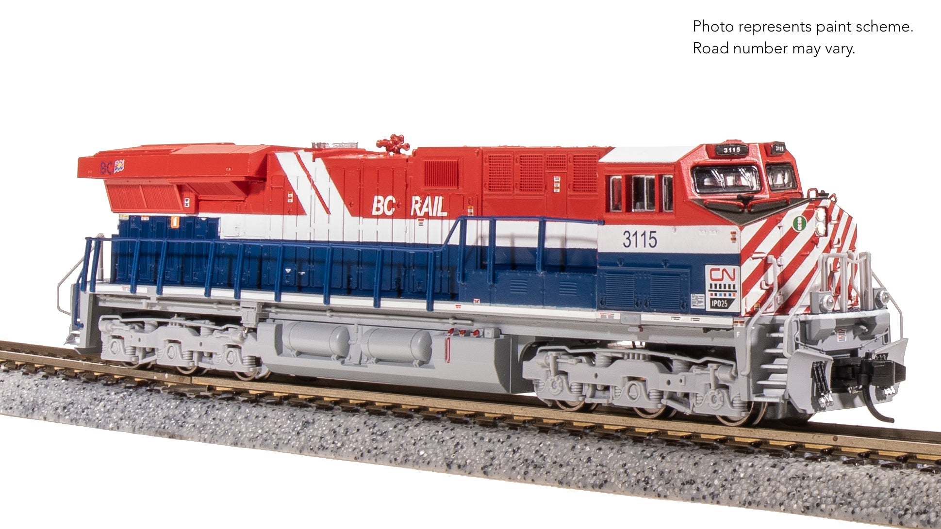 8613 GE ES44AC, CN 3115, BC Rail Heritage Paint, Paragon4 Sound/DC/DCC, N